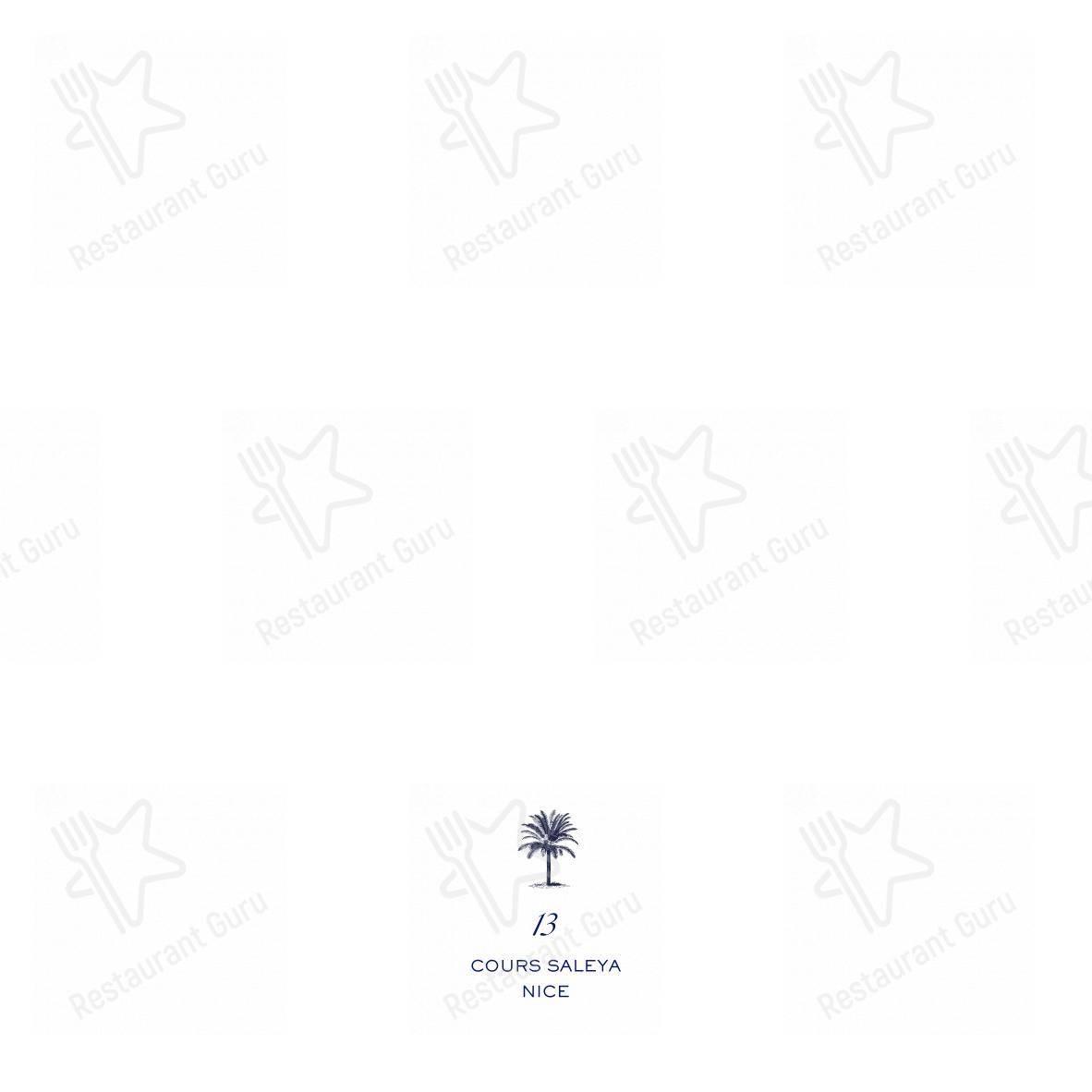 Menu pour Grand Café des Fleurs - Menu bar