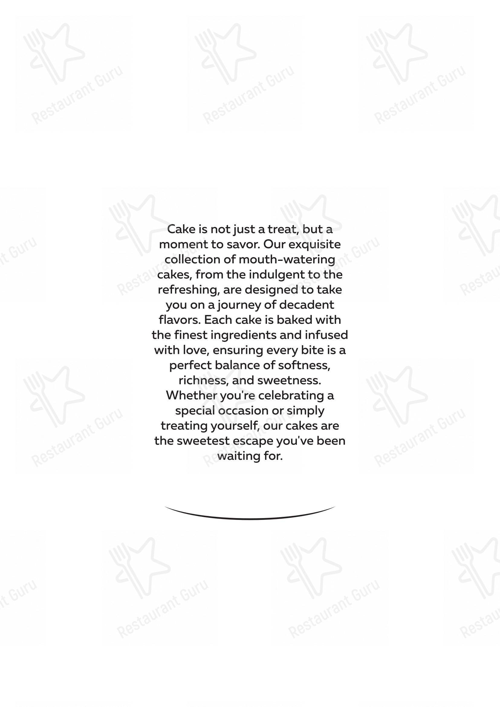 Menu for the Hug A Mug cafe