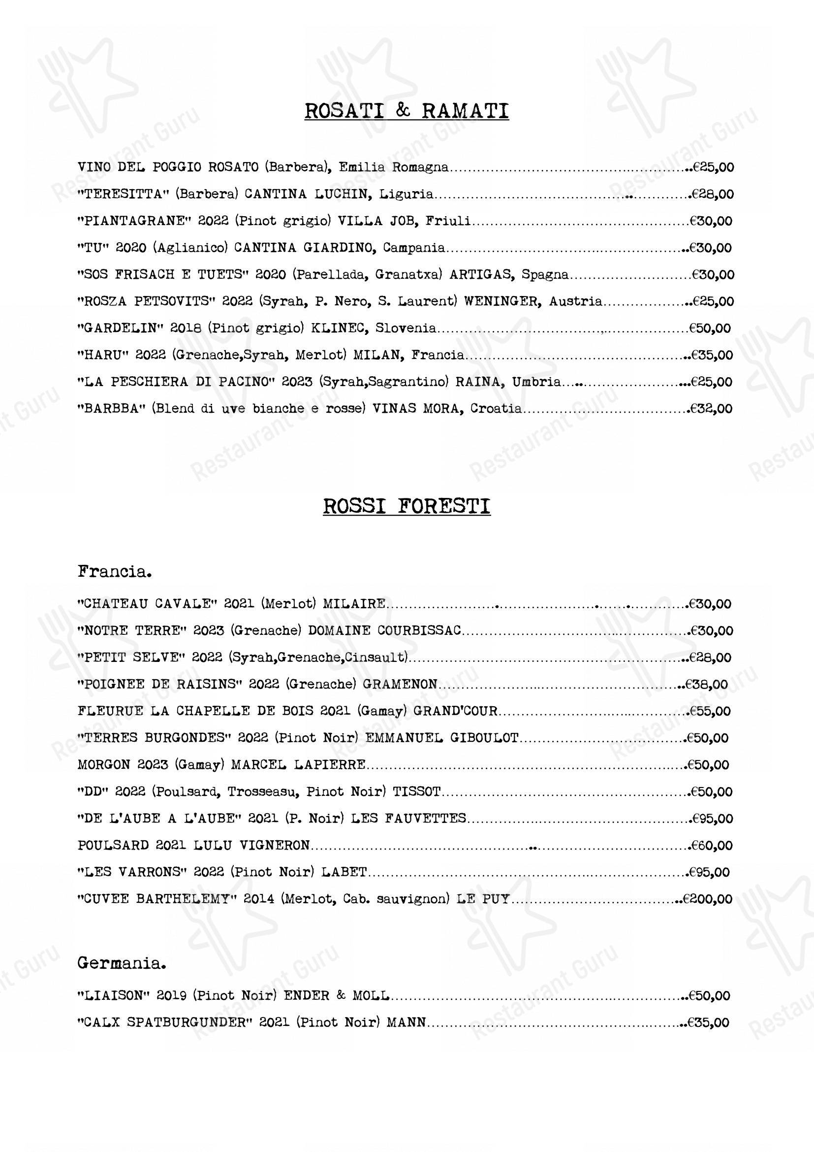 Il Michelaccio in Genova - Menu