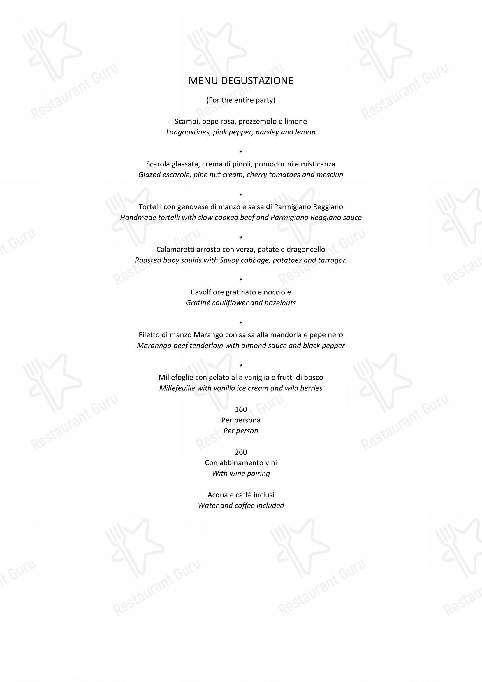 Menu di Il Ristorante - Niko Romito Roma - Крафт меню