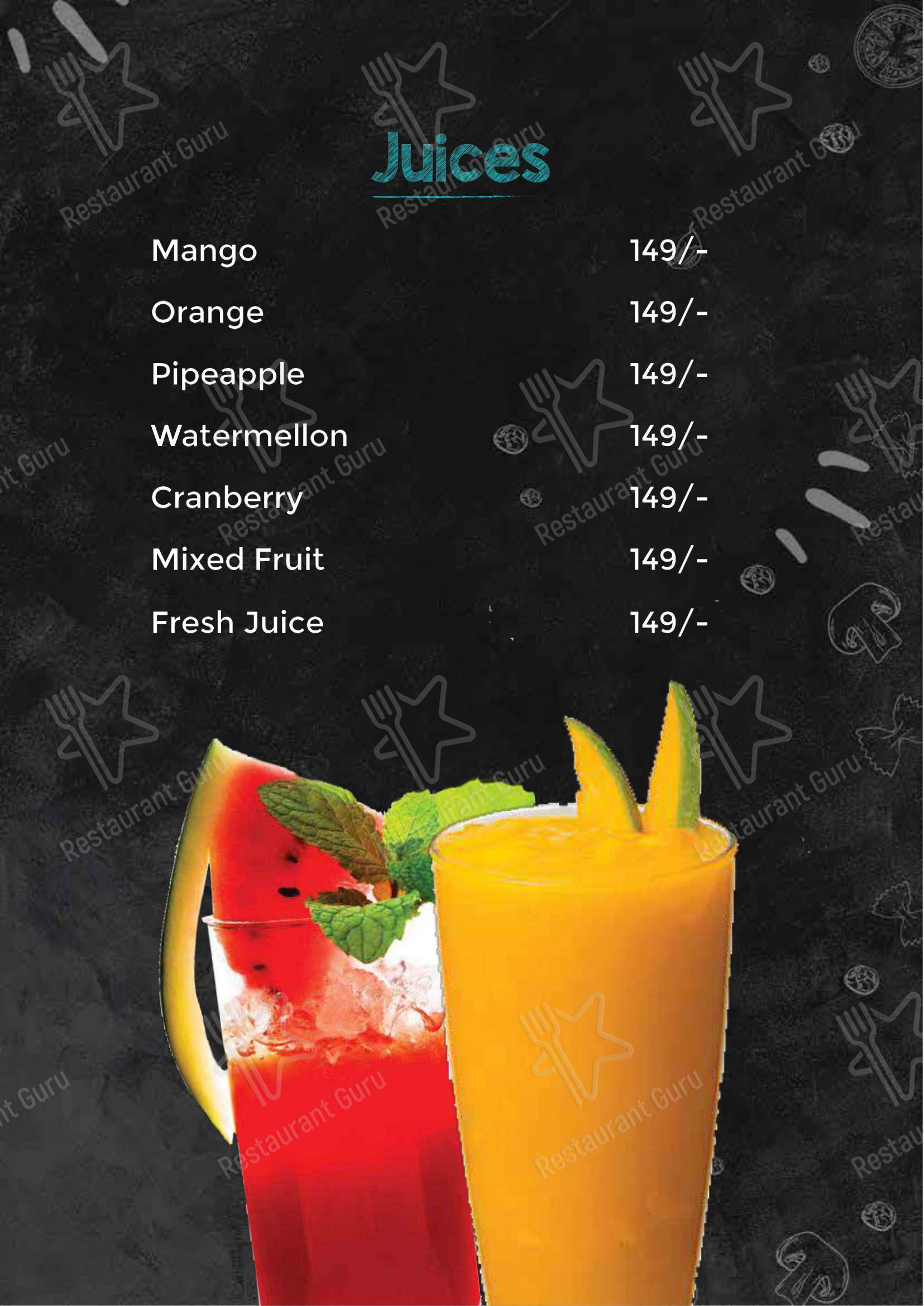 Menu for the Lazzy Panda cafe