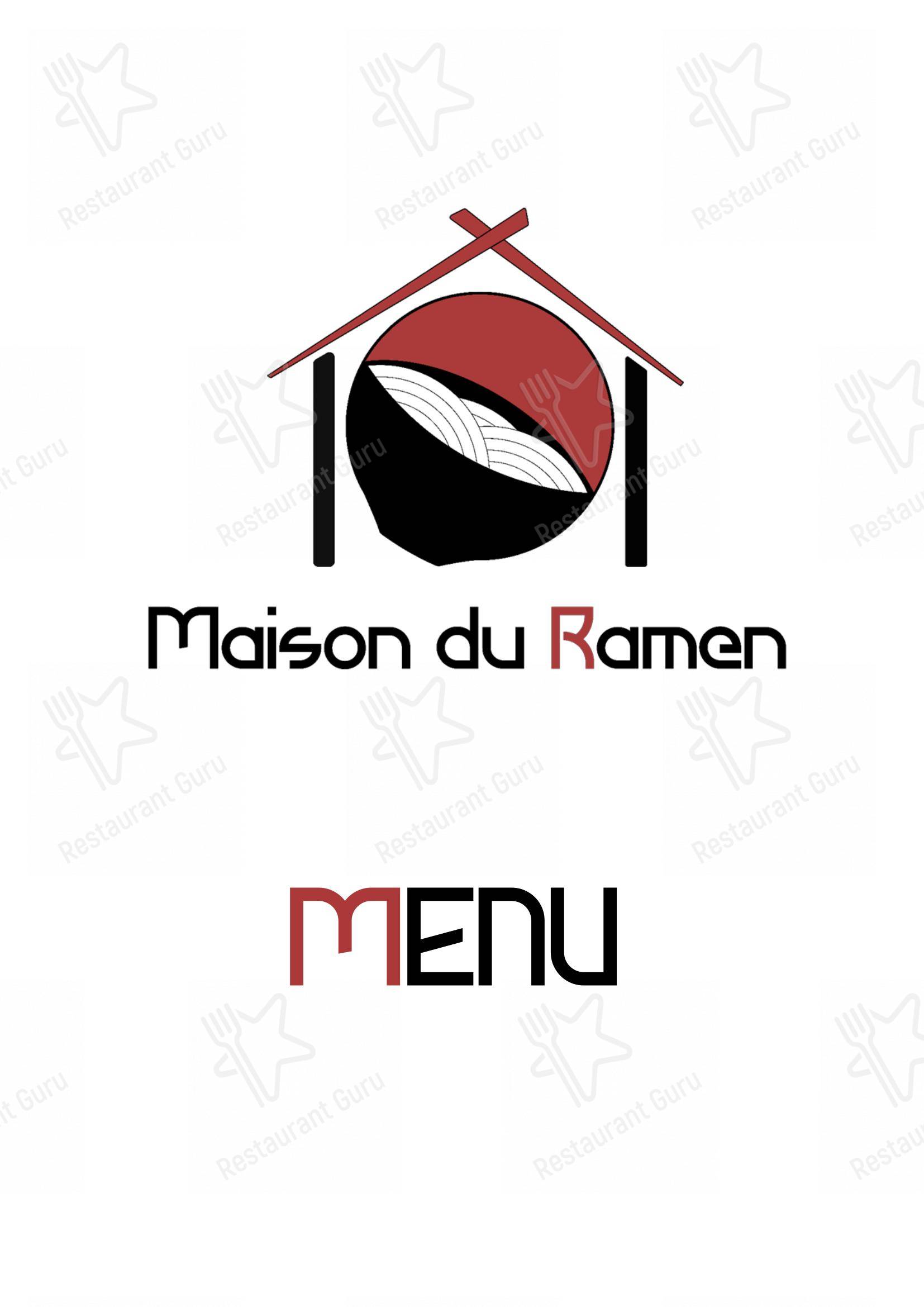 Maison du Ramen dans Neuchâtel - Menu