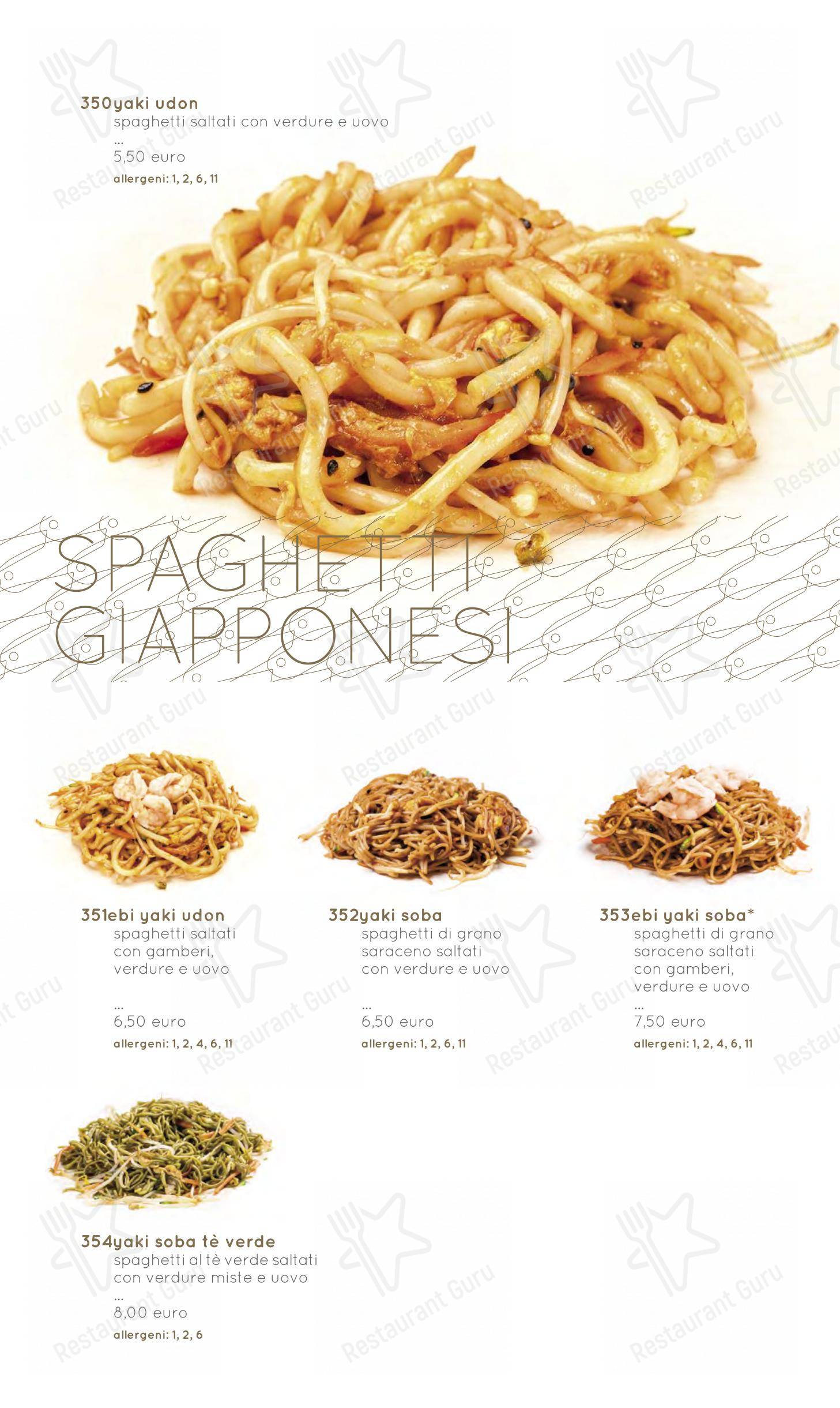 Menu di Moyà Asian Fusion Restaurant - Menu bar