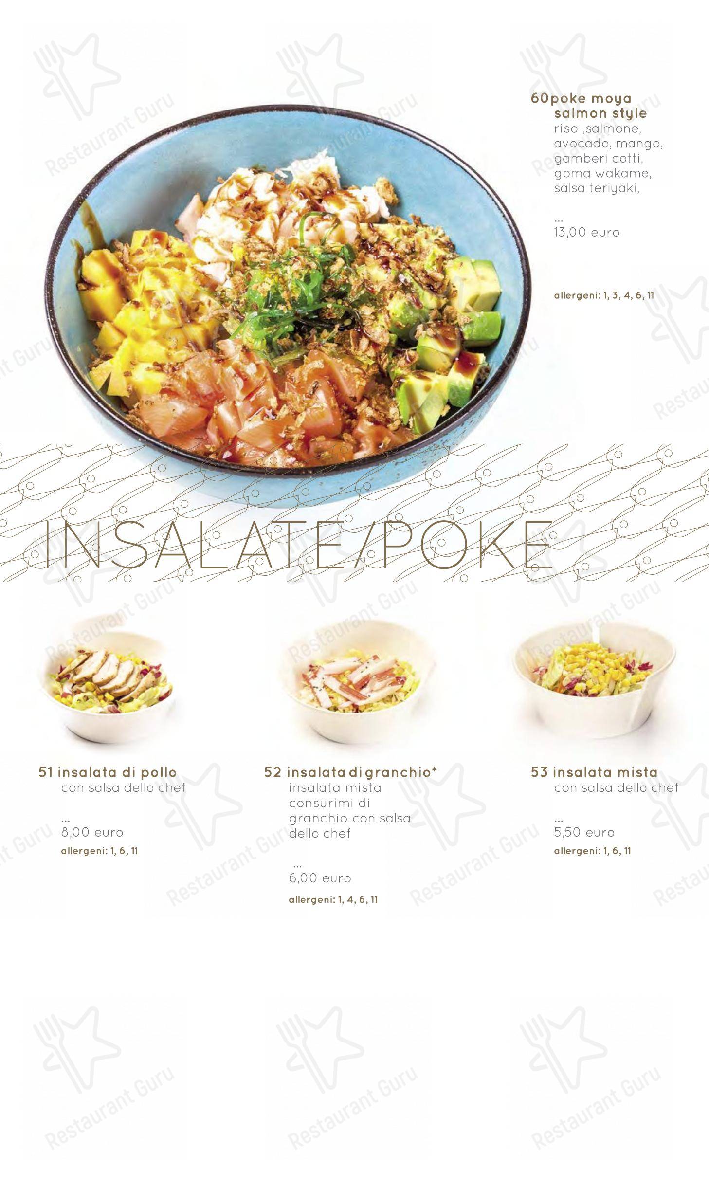 Menu per Moyà Asian Fusion Restaurant in Empoli