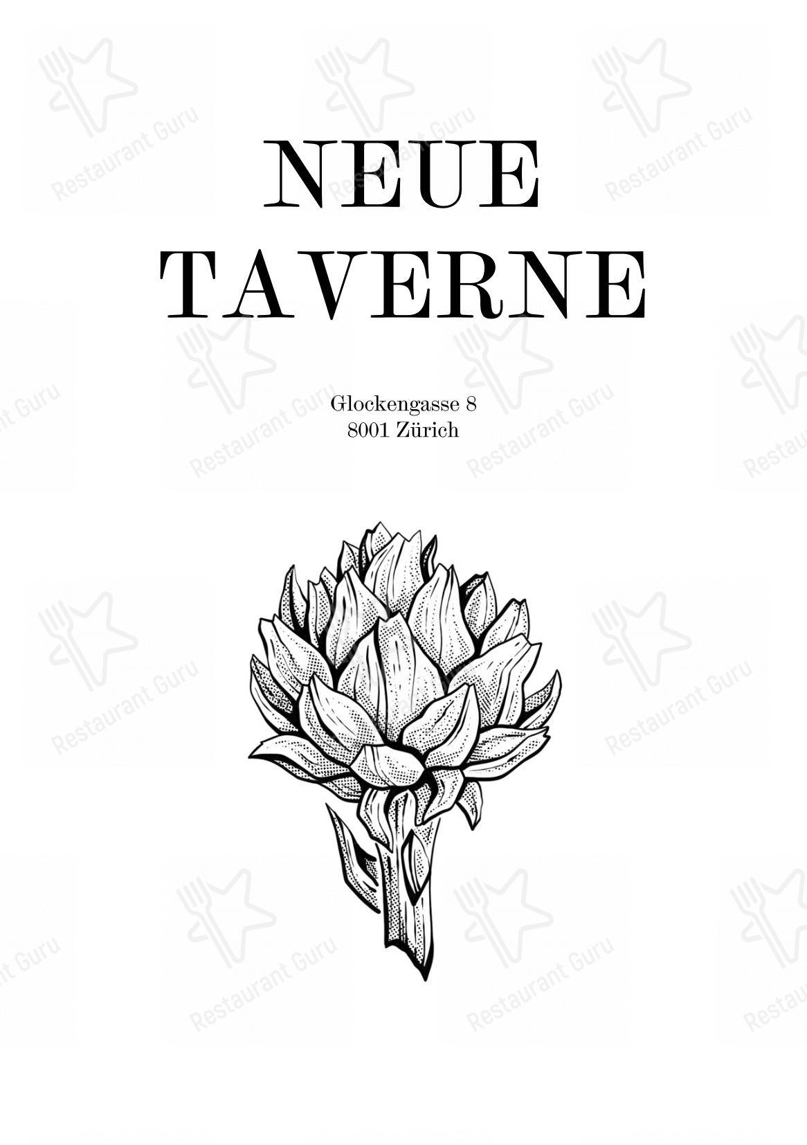 Lunch Menu per Neue Taverne in Zurigo