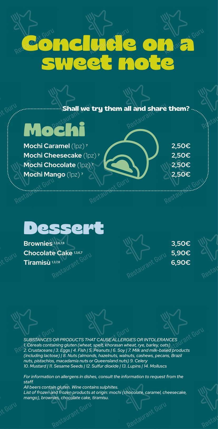 Menu di NIMA Sushi - Крафт меню