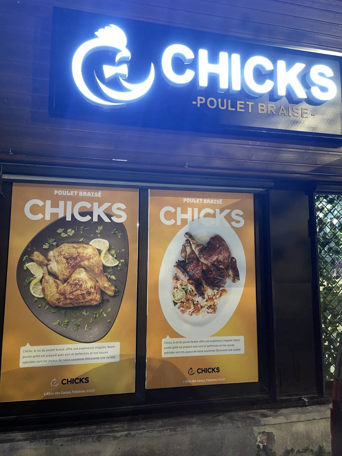Menu de Chicks