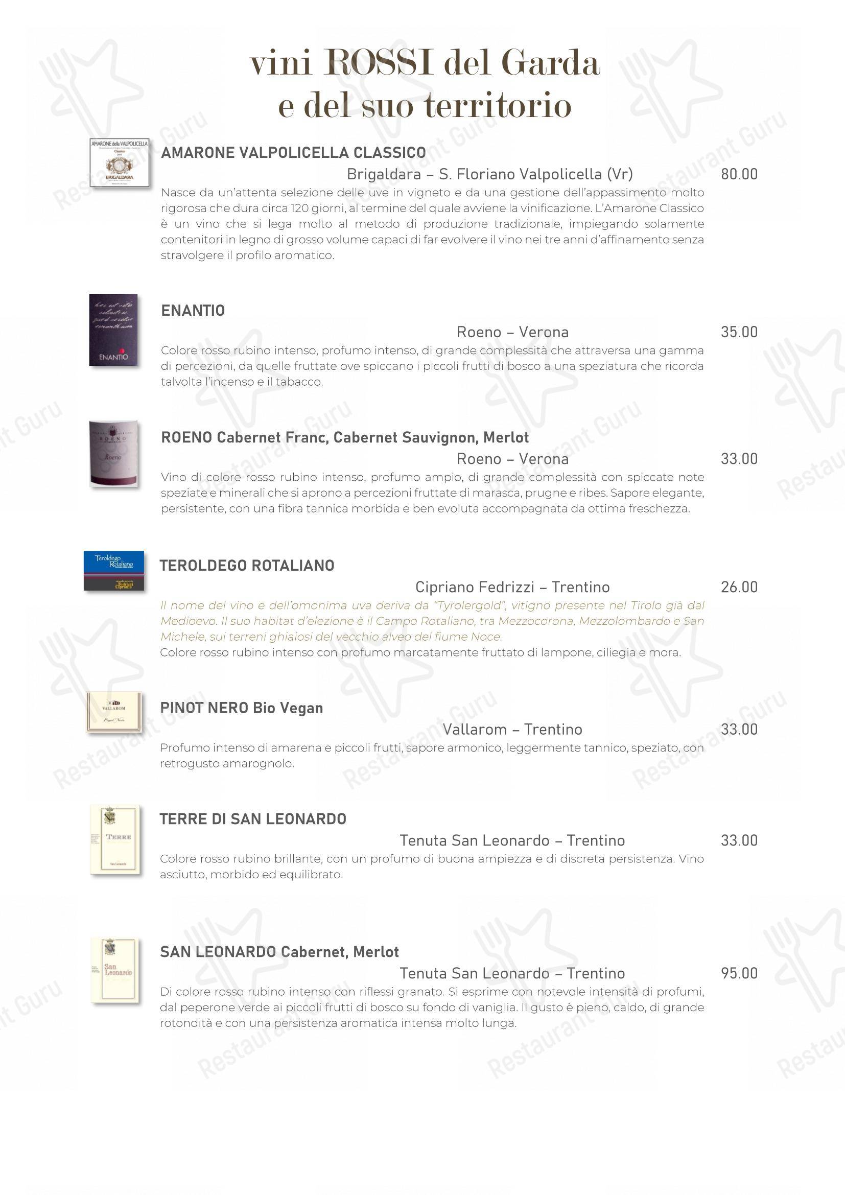 Menu di Papillon - Menu