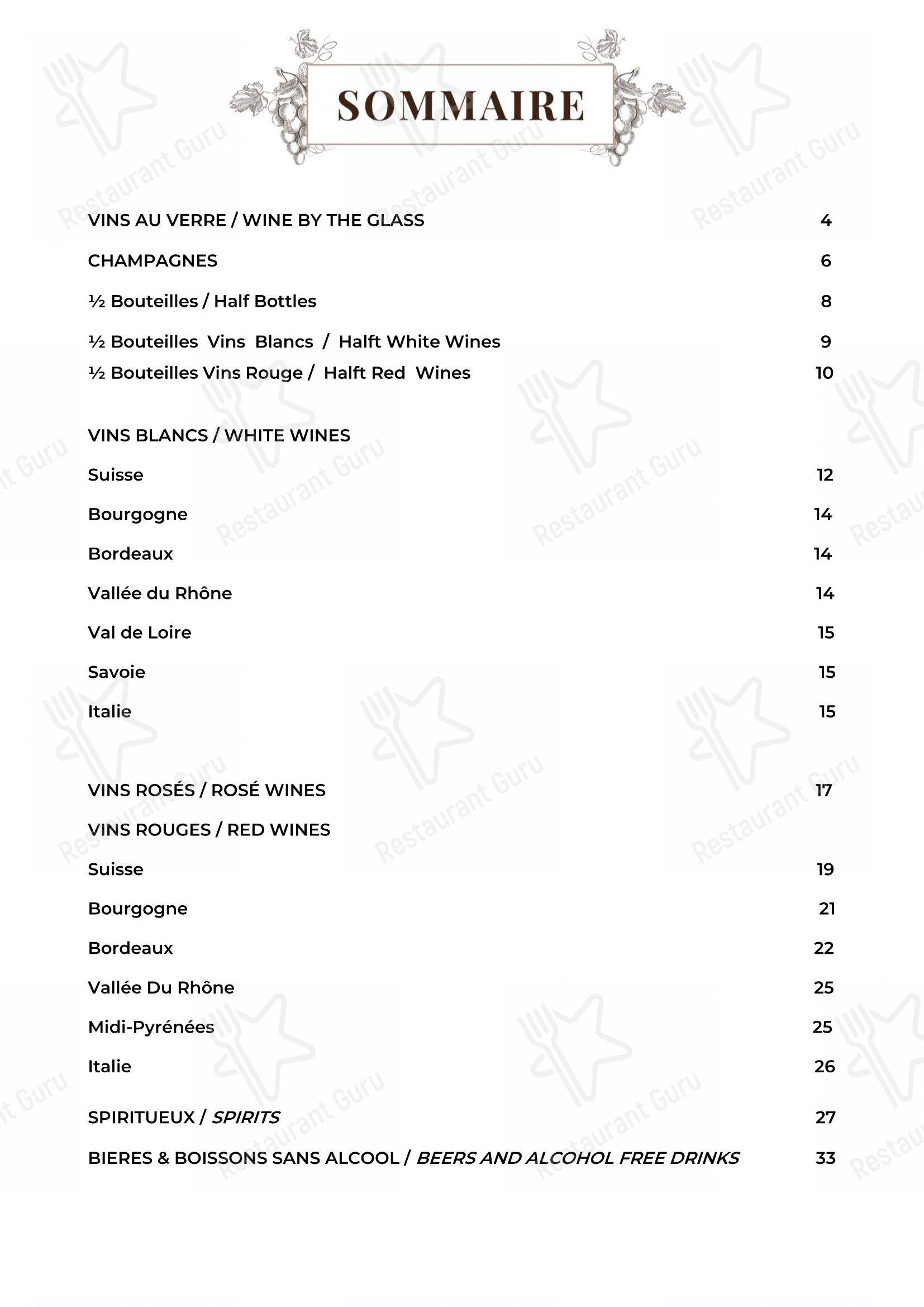 Menu di Restaurant Balila - Основное меню