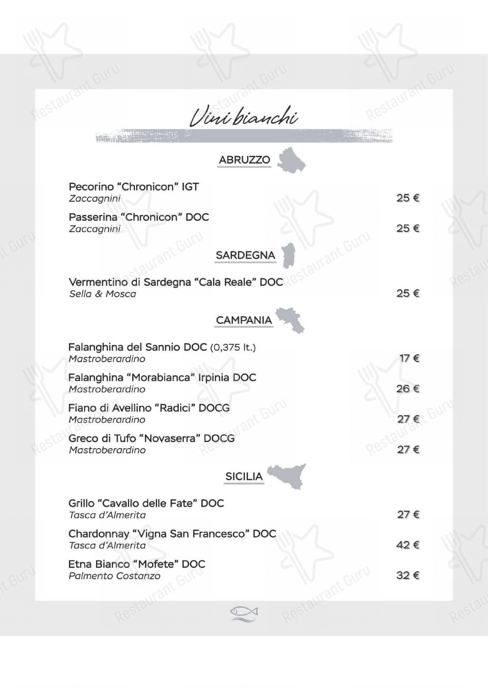 Menu bar per Ristorante Al Moccolo in Rimini
