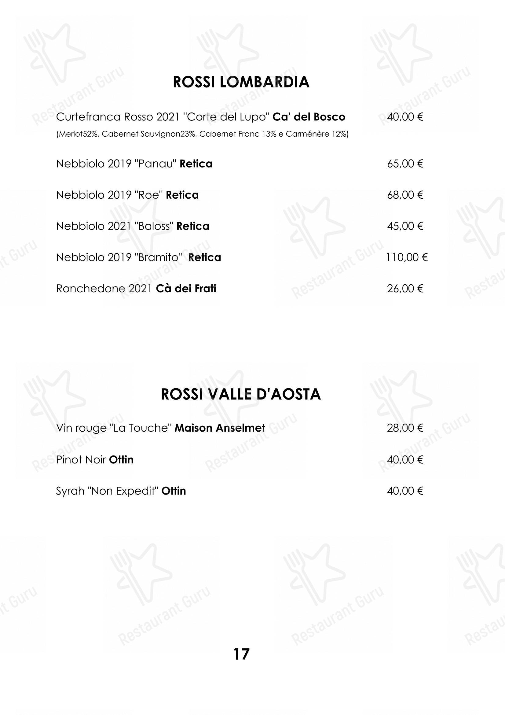 Ristorante Cocchi in Parma - Основное меню