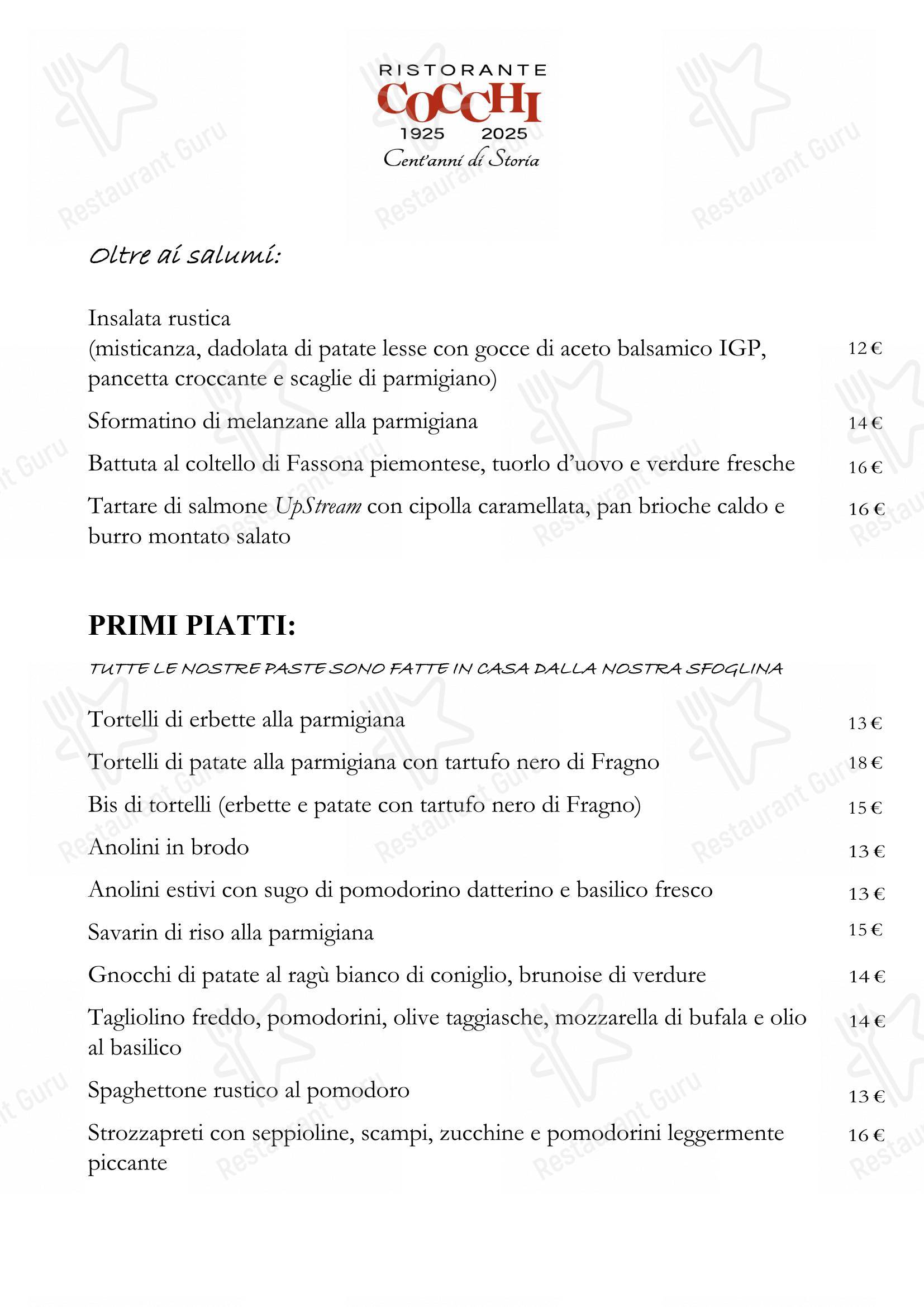 Ristorante Cocchi in Parma - Menu