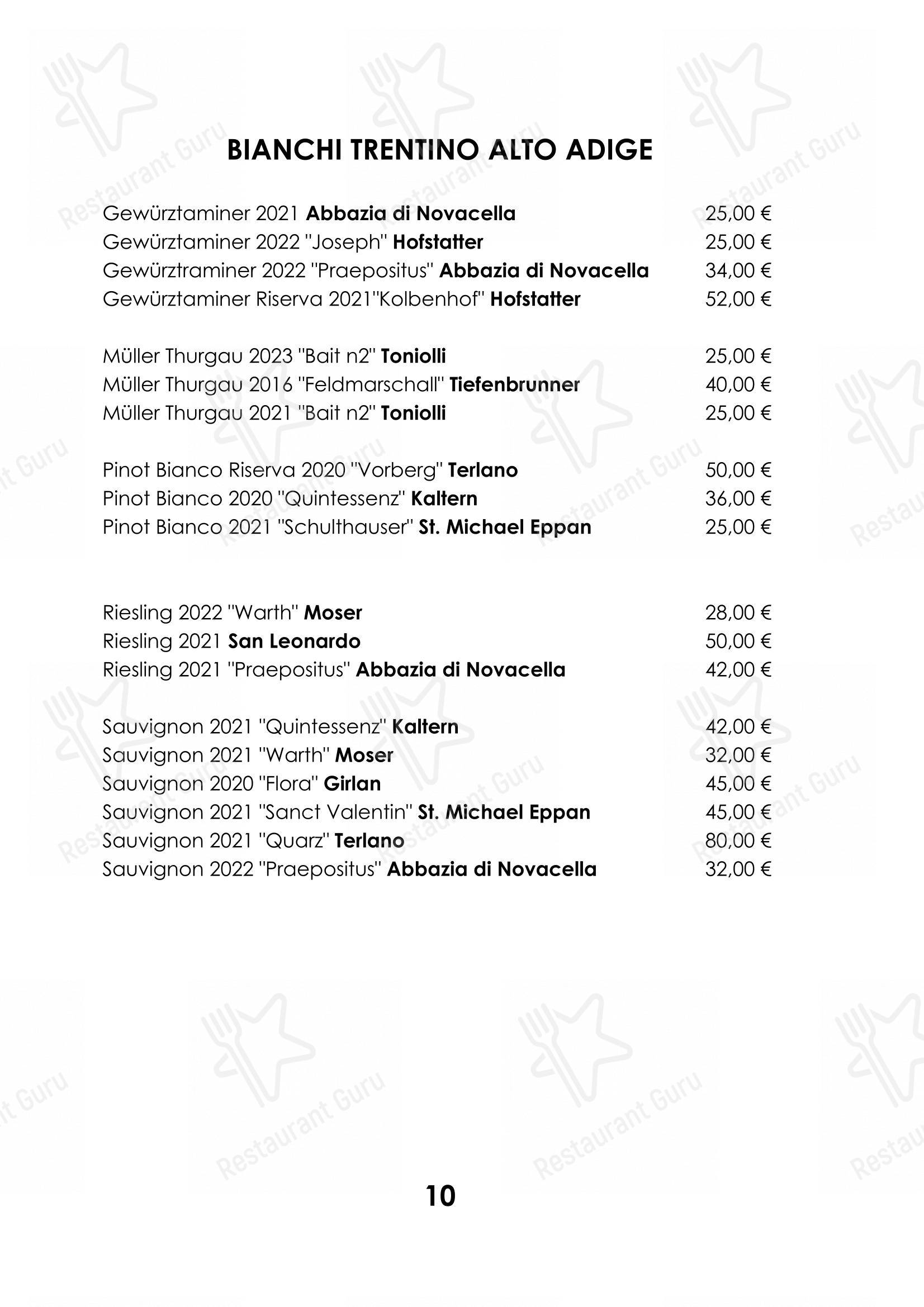 Ristorante Cocchi in Parma - Основное меню