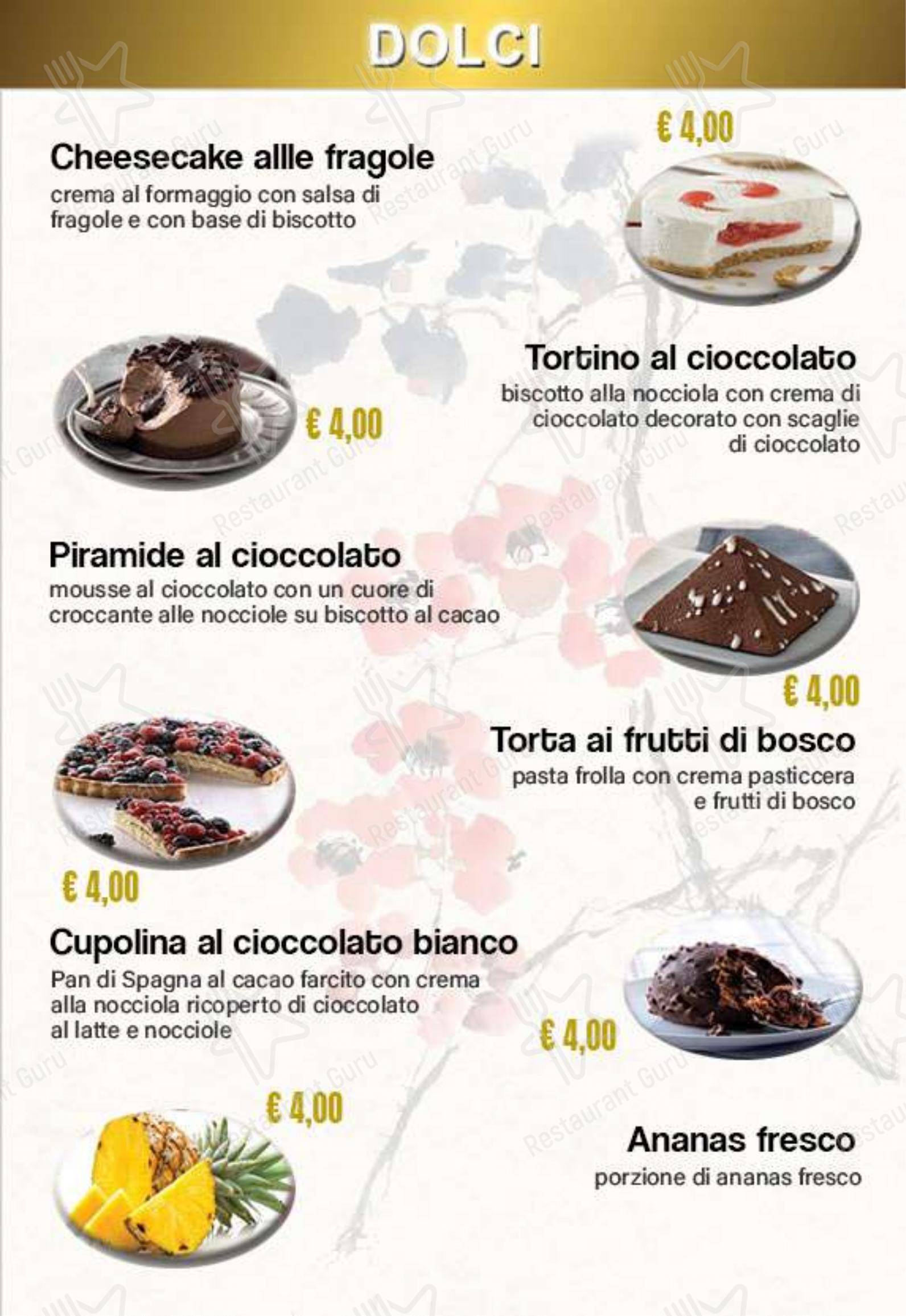 Menu per Ristorante Giapponese Kinshi ristorante