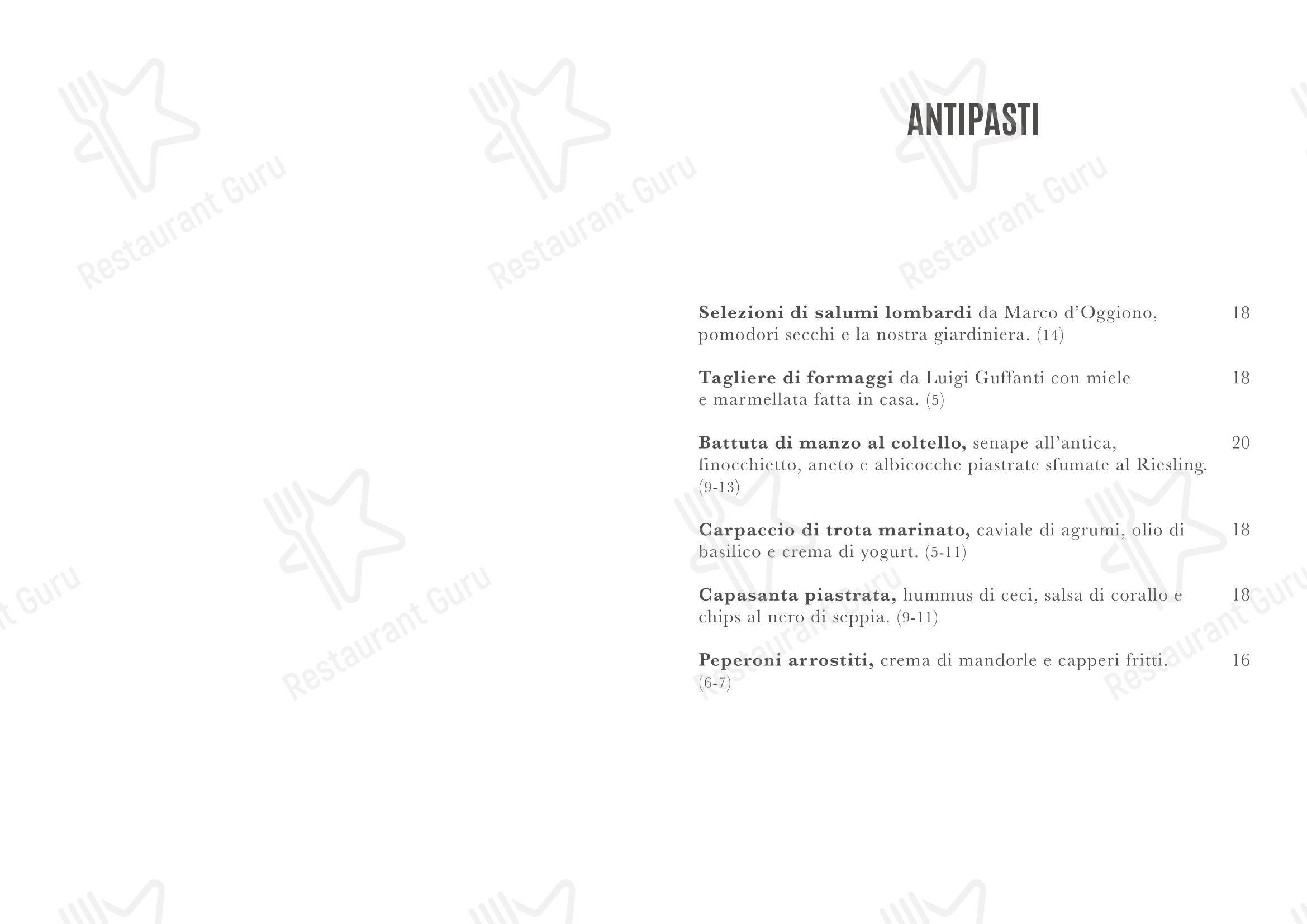 Menu di San Maurì - Menu bar