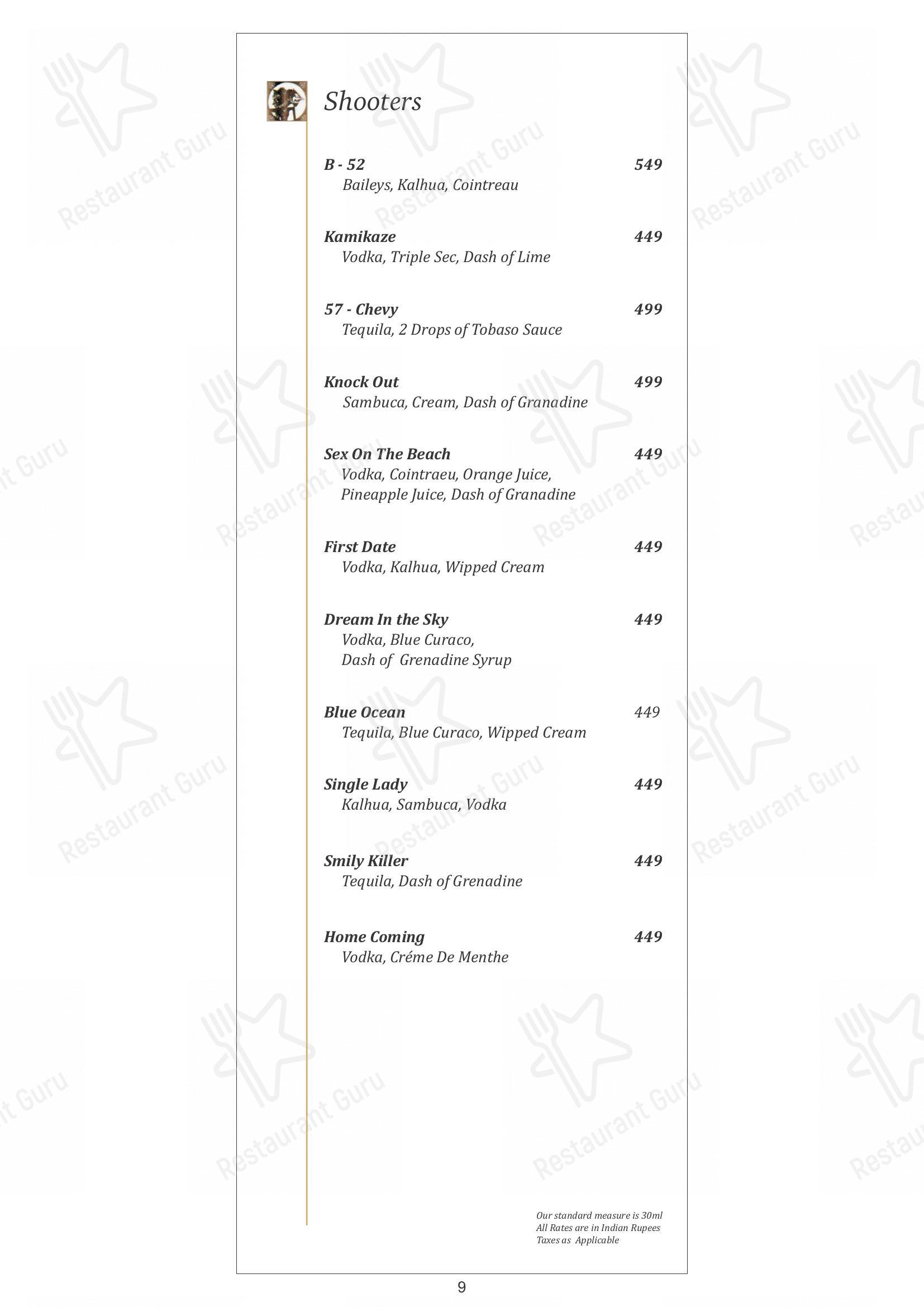 Menu for Shebestan - Sterlings Mac in Bengaluru