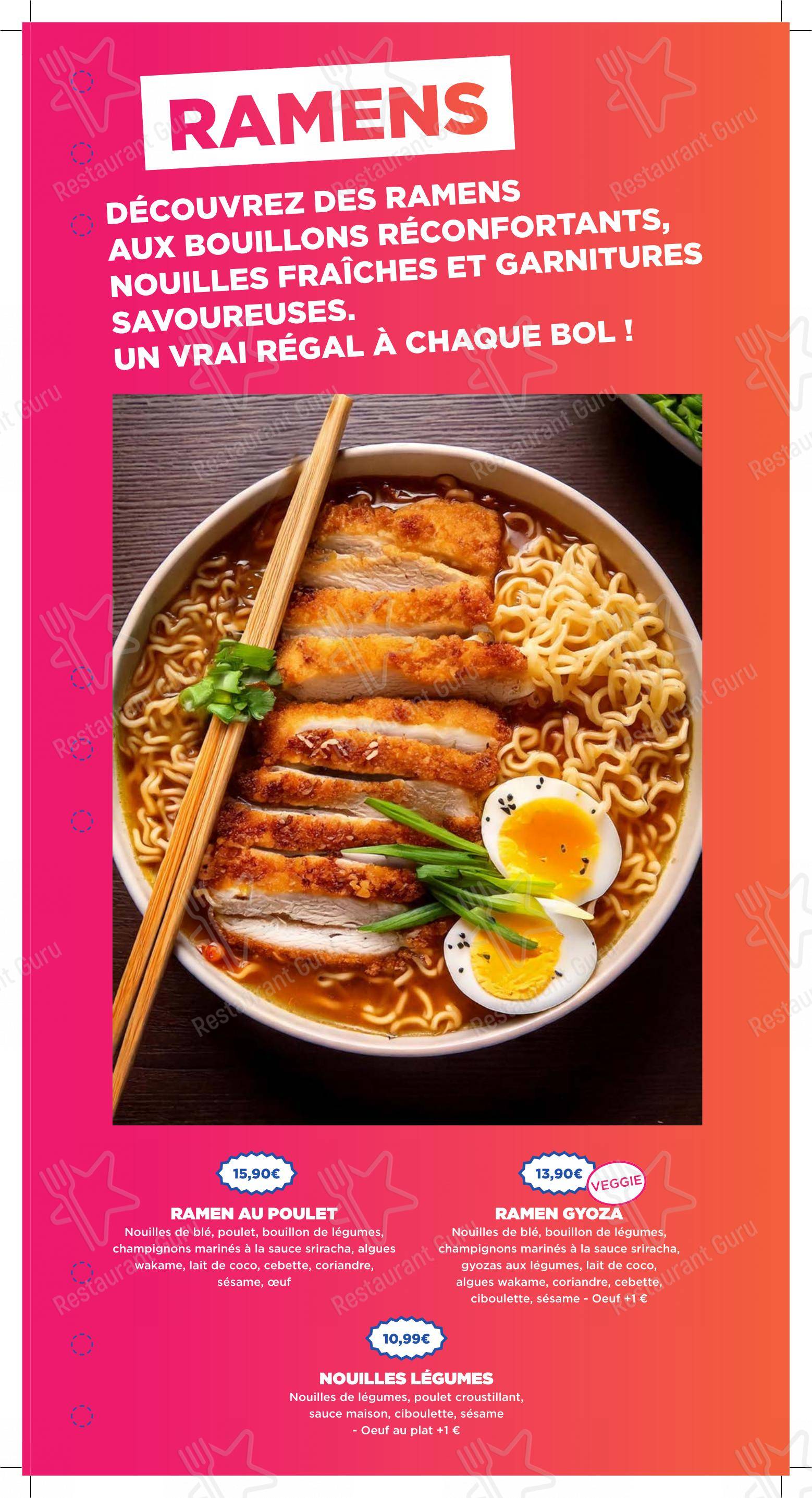 TASTY RICE CLICHY dans Clichy - Menu