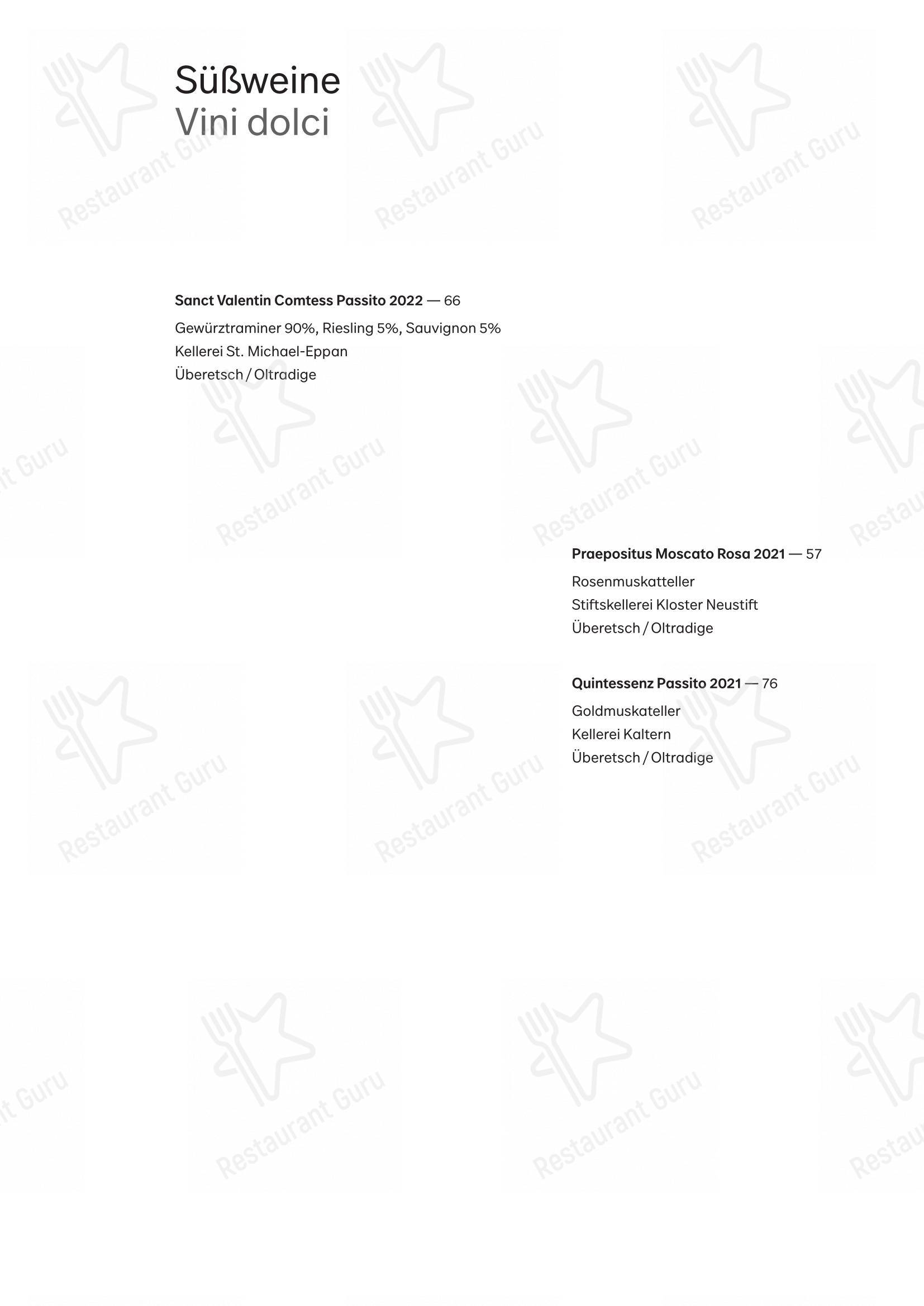 Menu bar per fink in Bressanone