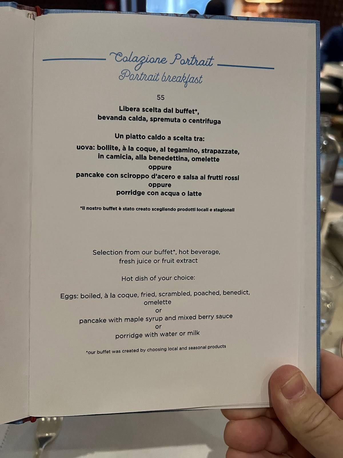 Menu di 10_11 (Ten Eleven) - Portrait Milano 