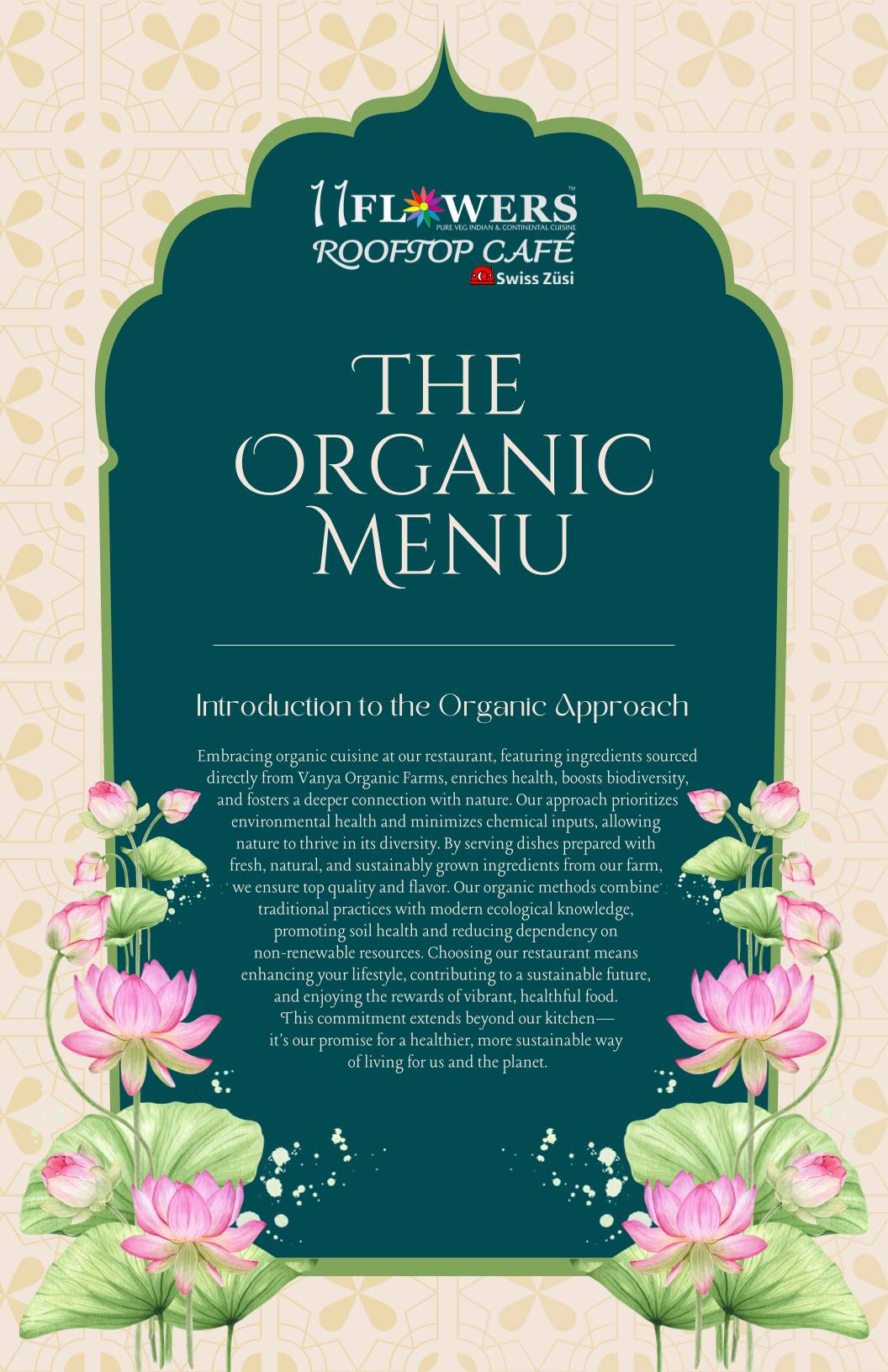 11 FLOWERS ROOFTOP CAFE menu