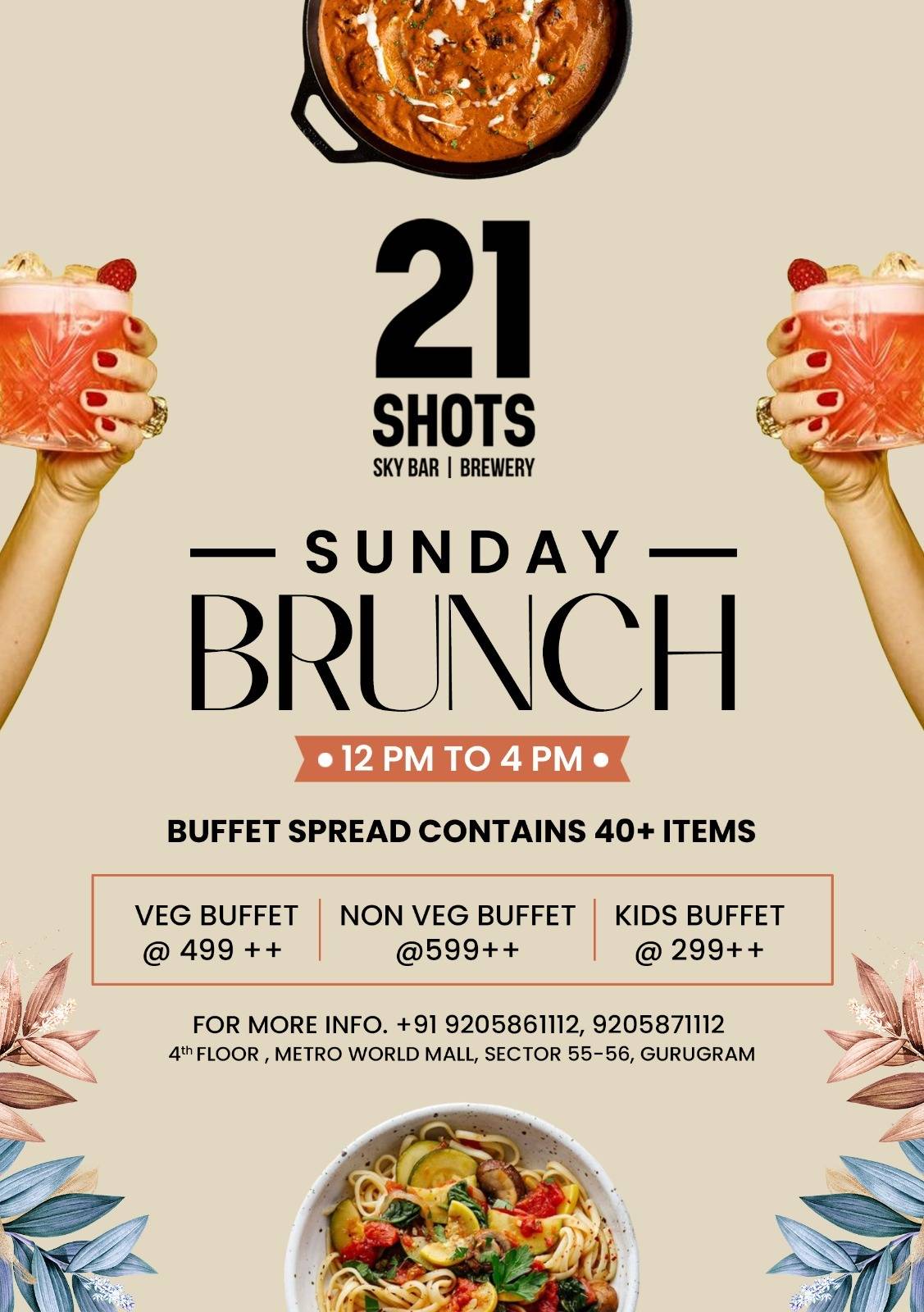 21 Shots - Skybar & Brewery menu