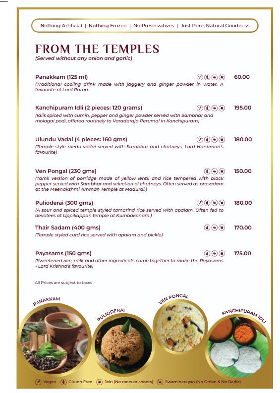 22nd Parallel menu
