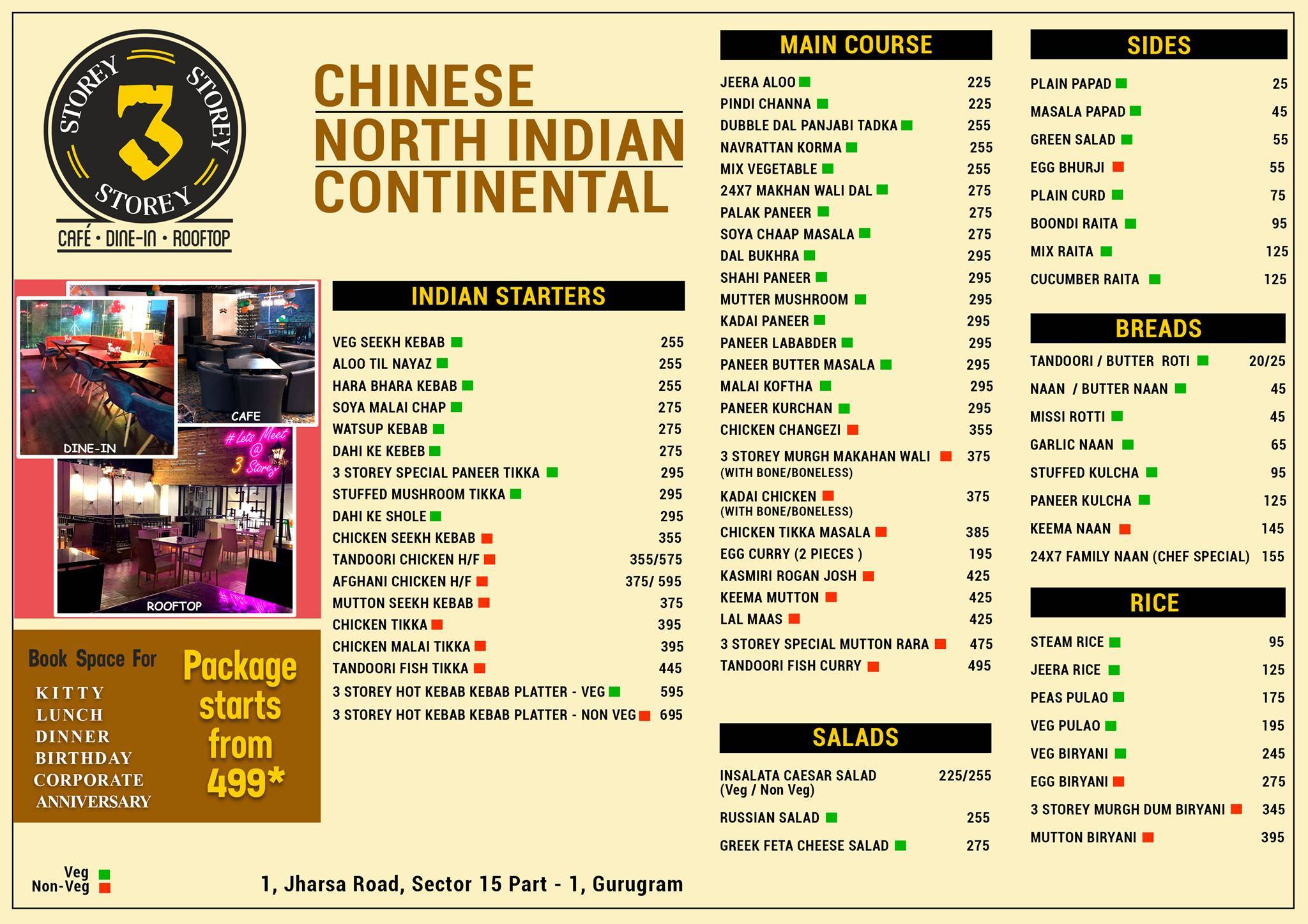 3 Storey - Cafe, Lounge & Restaurant with Rooftop menu