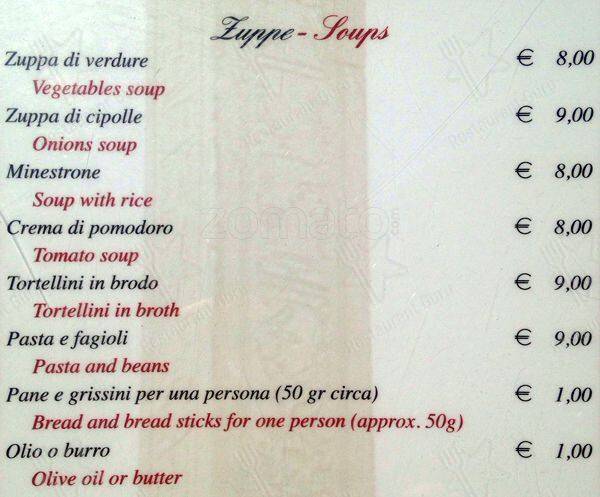 Menu de 4 Fiumi - Piazza Navona