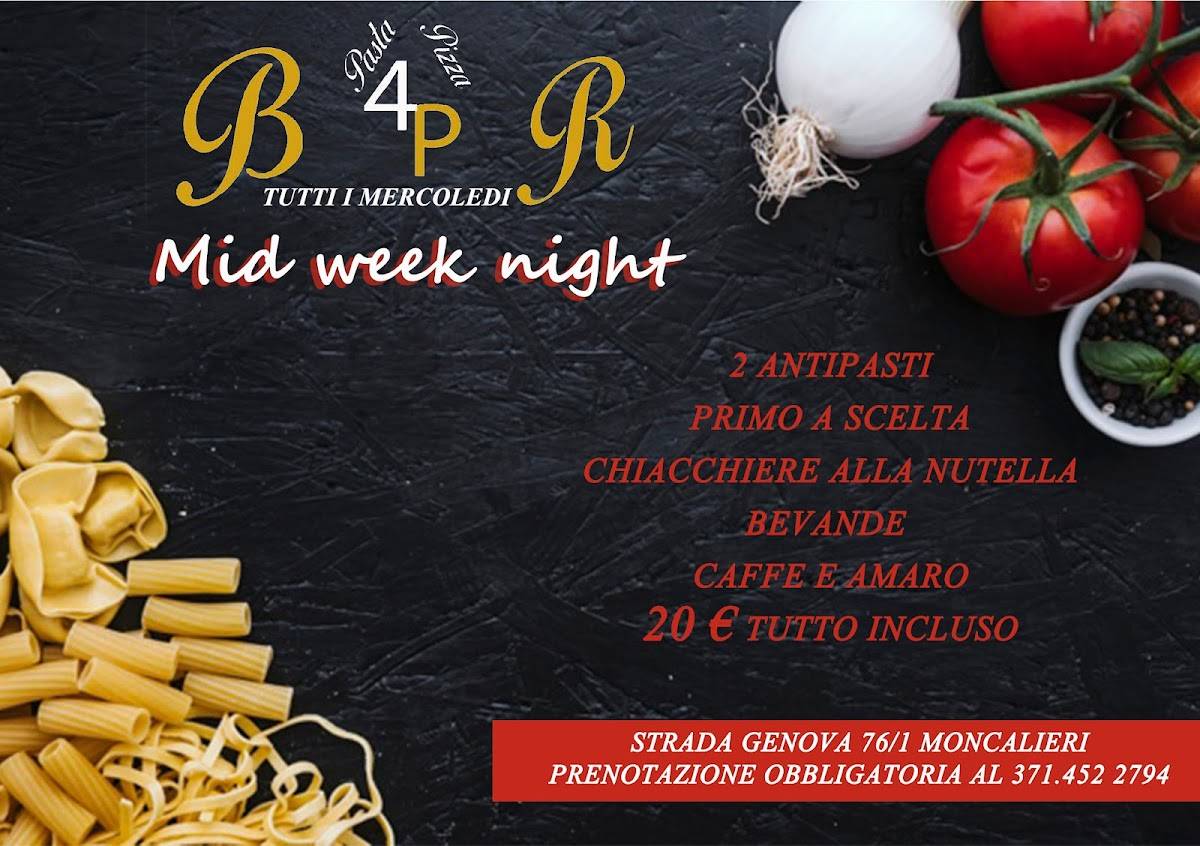 Menu di 4p Pasta e Pizza Trattoria/Bar 