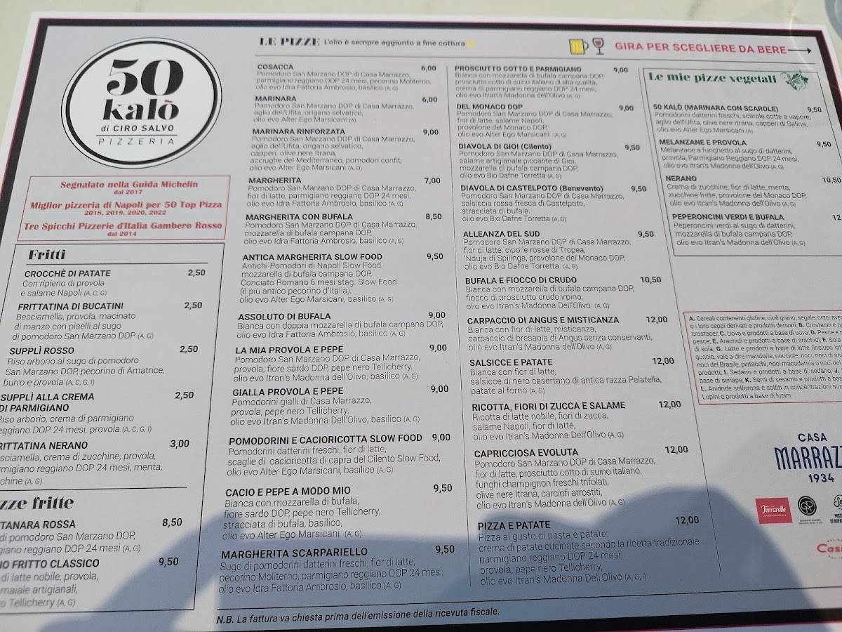 Menu di 50 Kalò 