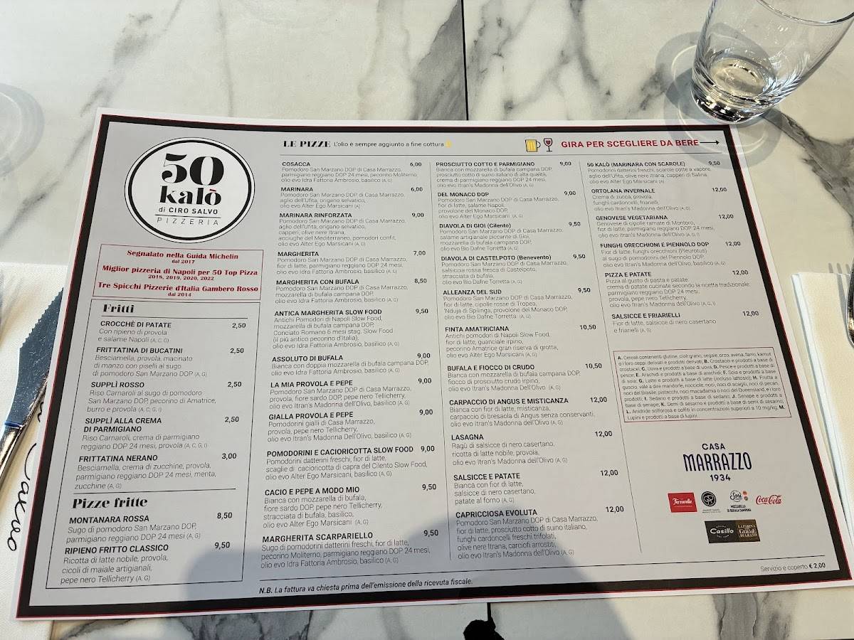 Menu di 50 Kalò 