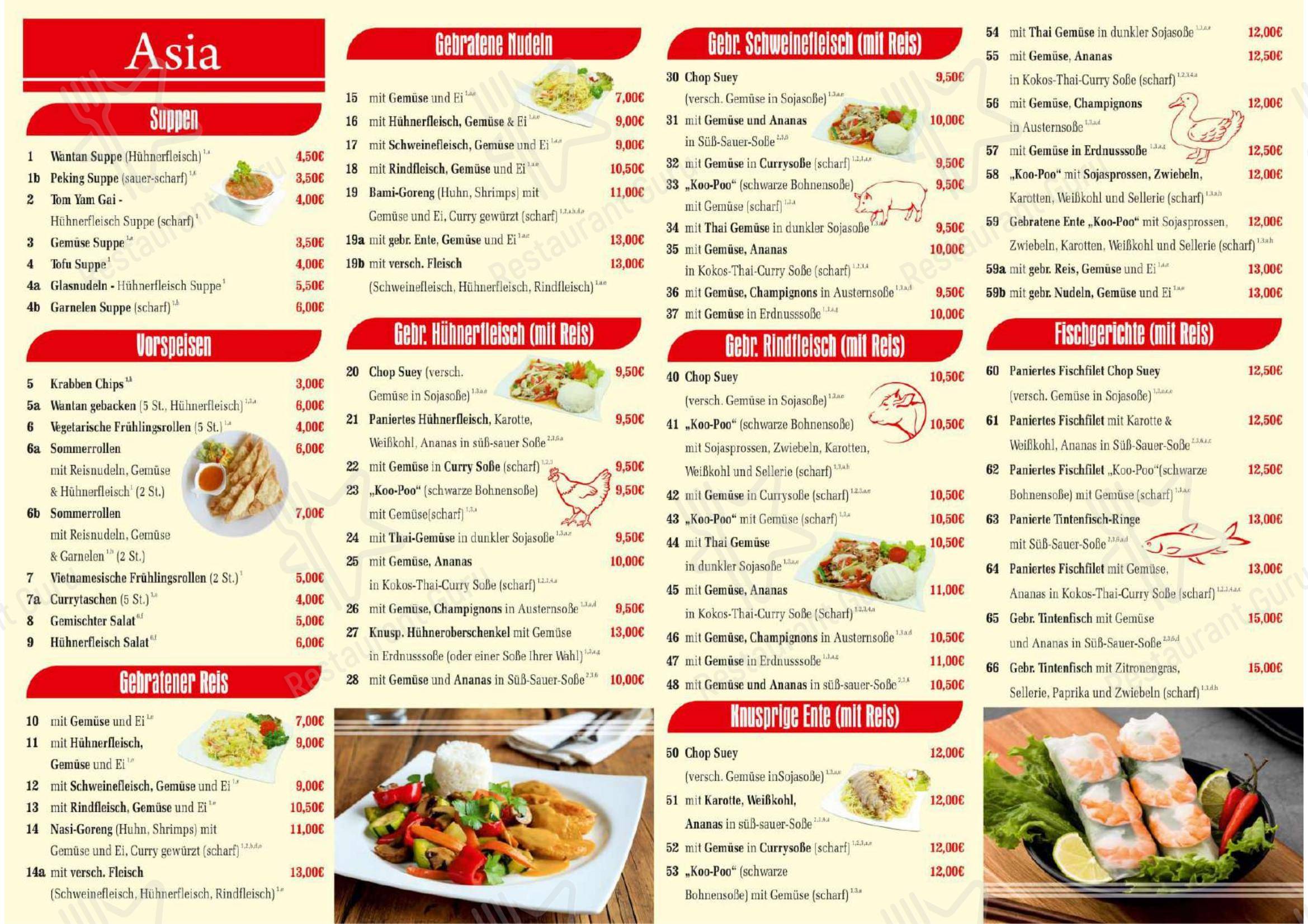 Speisekarte von ASIA - WOK restaurant, Stockach