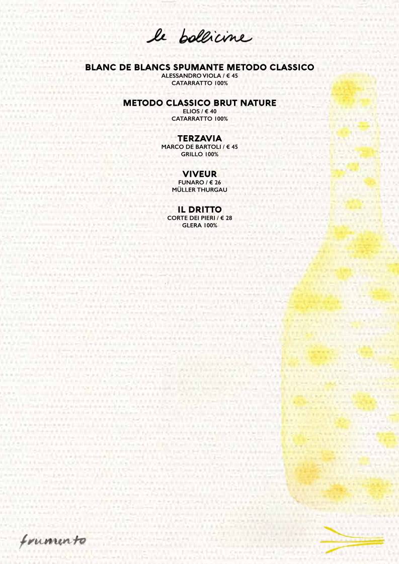 Menu di Frumento Pizzeria Acireale 
