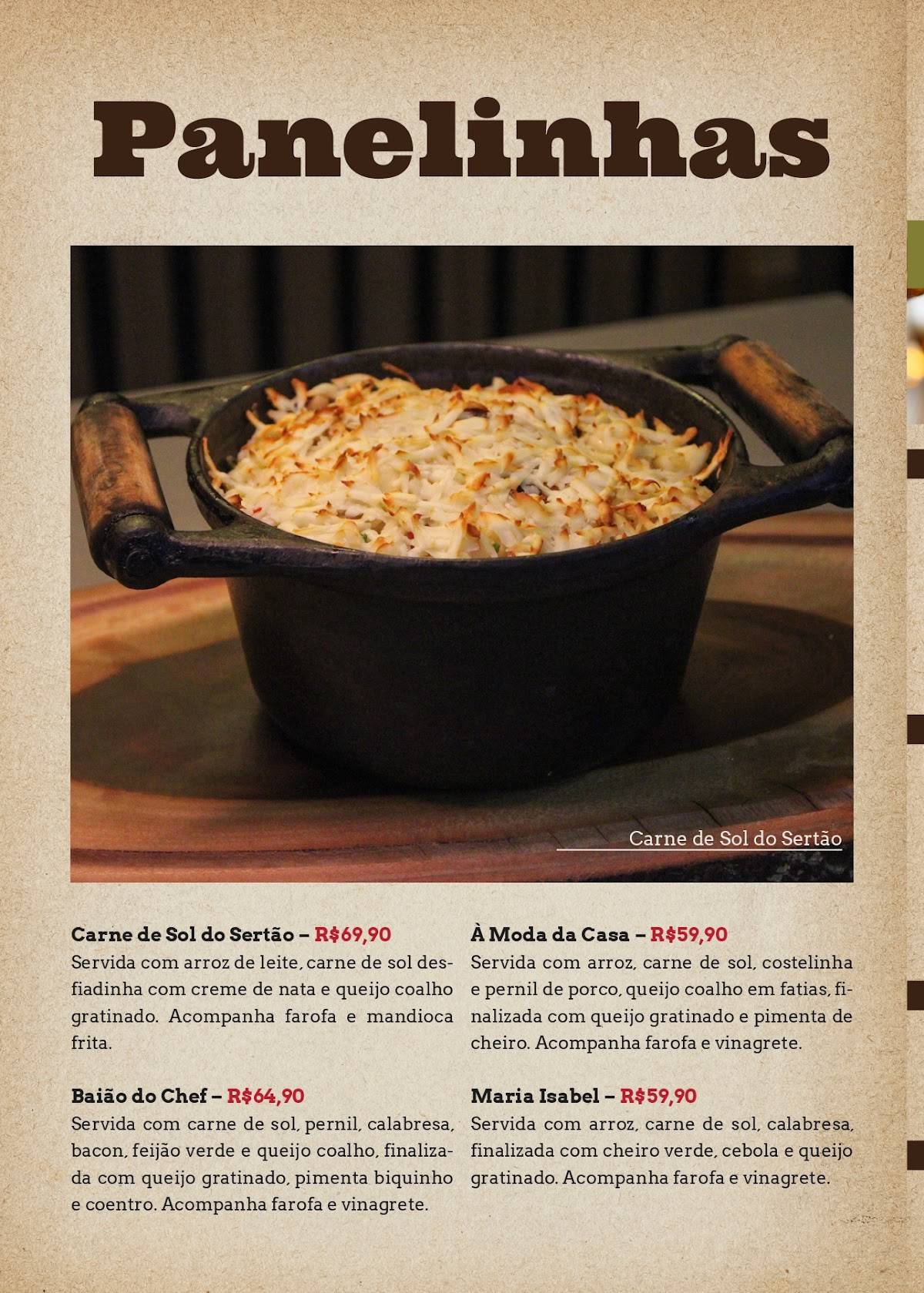 Adega da Cachaça cardápio