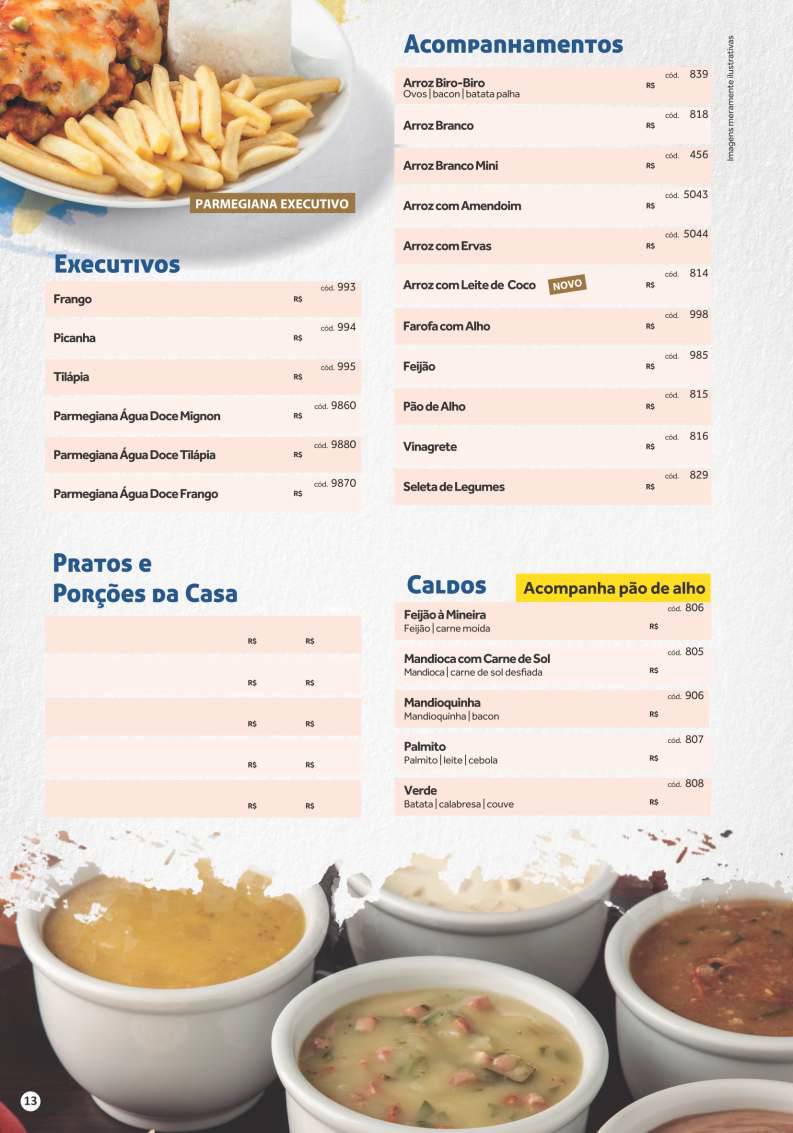 Água Doce Cachaçaria - Tupã cardápio