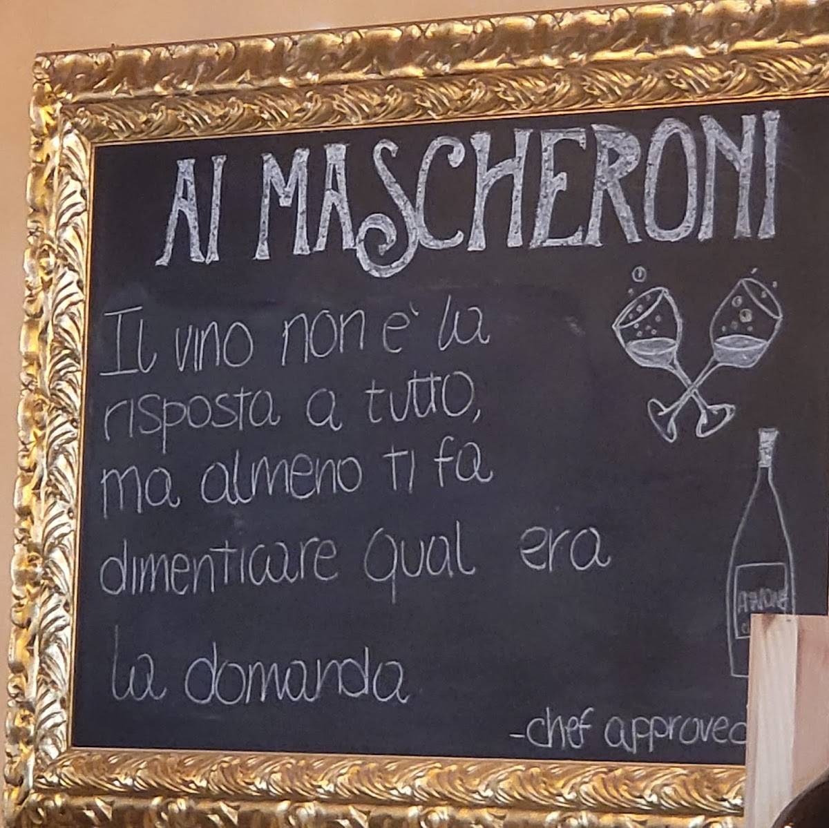 Menu di Ai Mascheroni Ristorante Osteria 