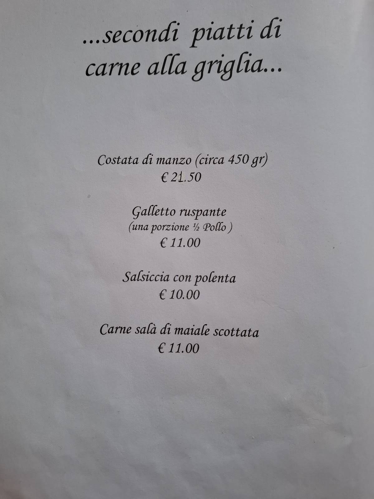 Menu di Al Cacciatore Albergo Ristorante 