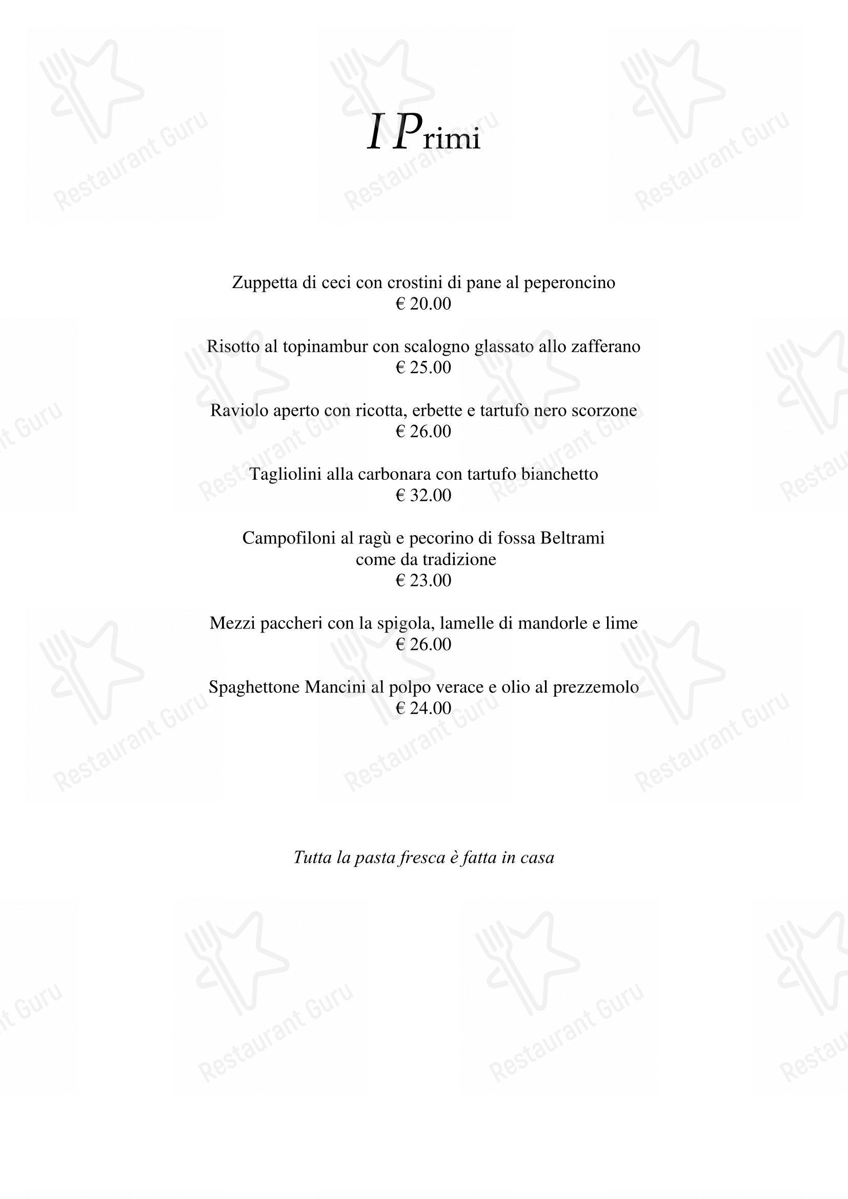 Menu di Ristorante al Ceppo - Menu bar