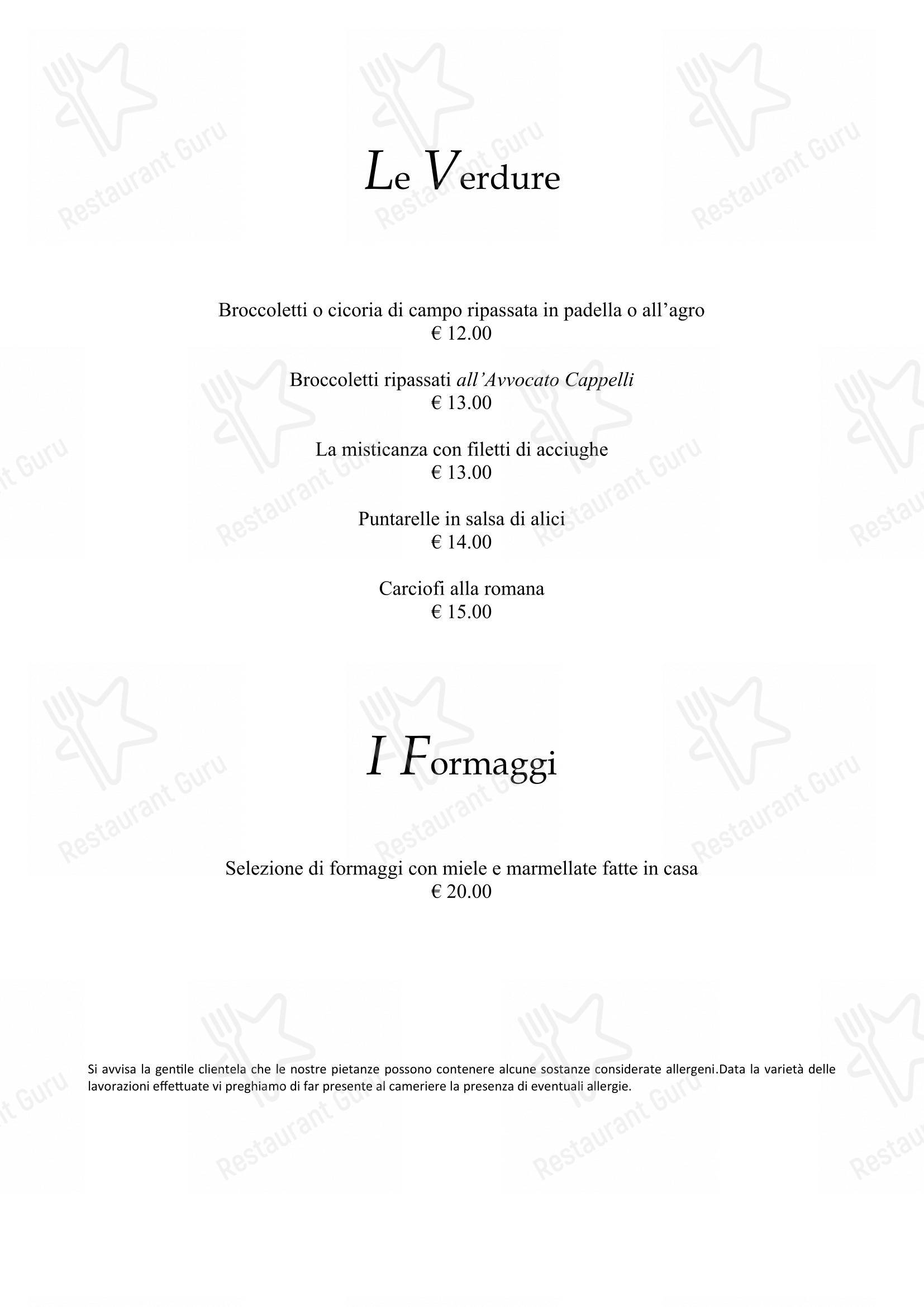 Menu bar per Ristorante al Ceppo in Roma