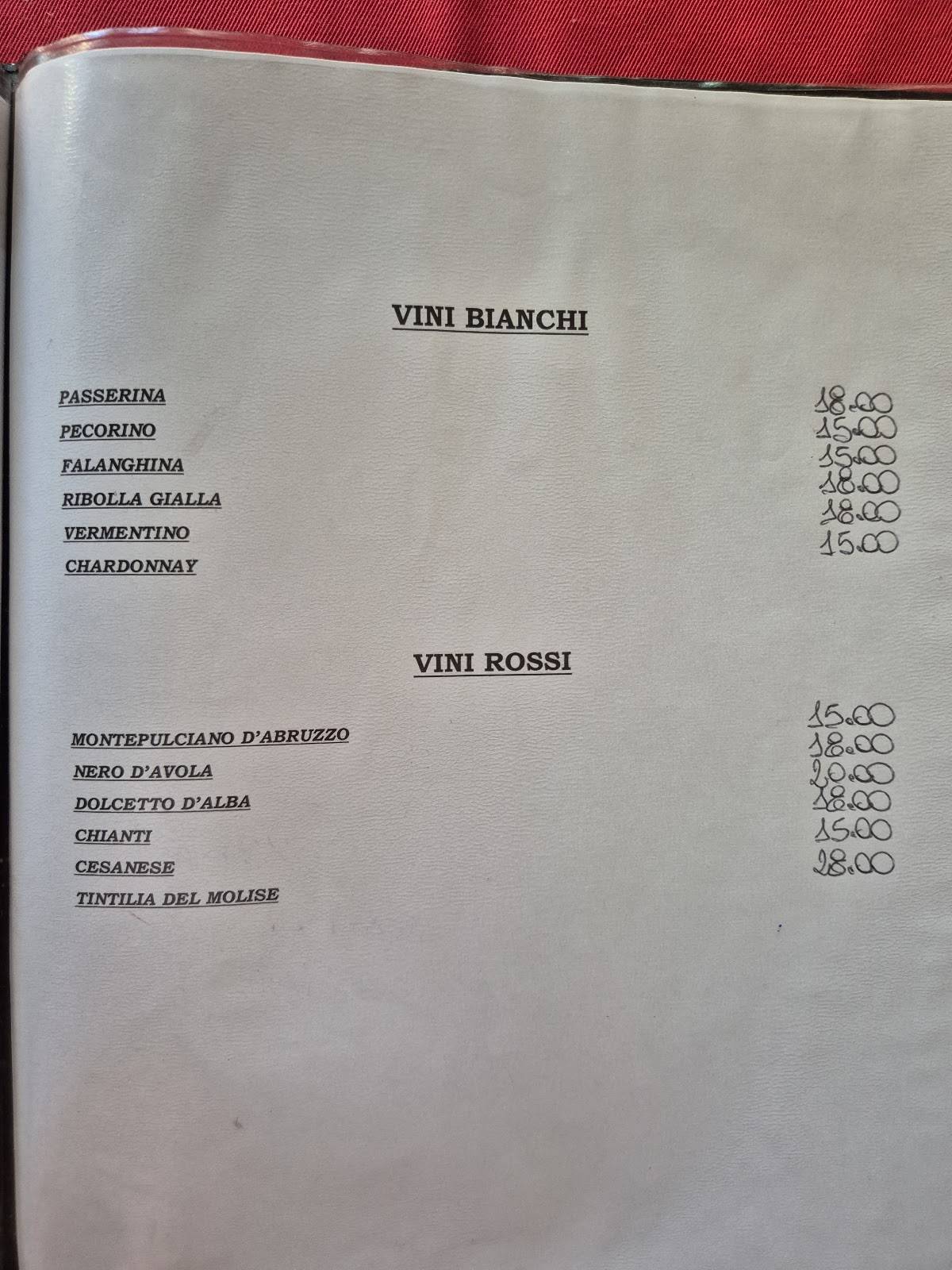 Menu di Al Cuore del Molise 