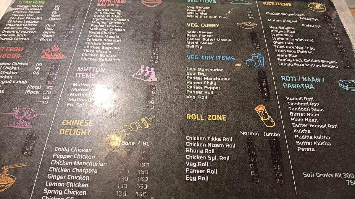 Al-Sadique Restaurant menu