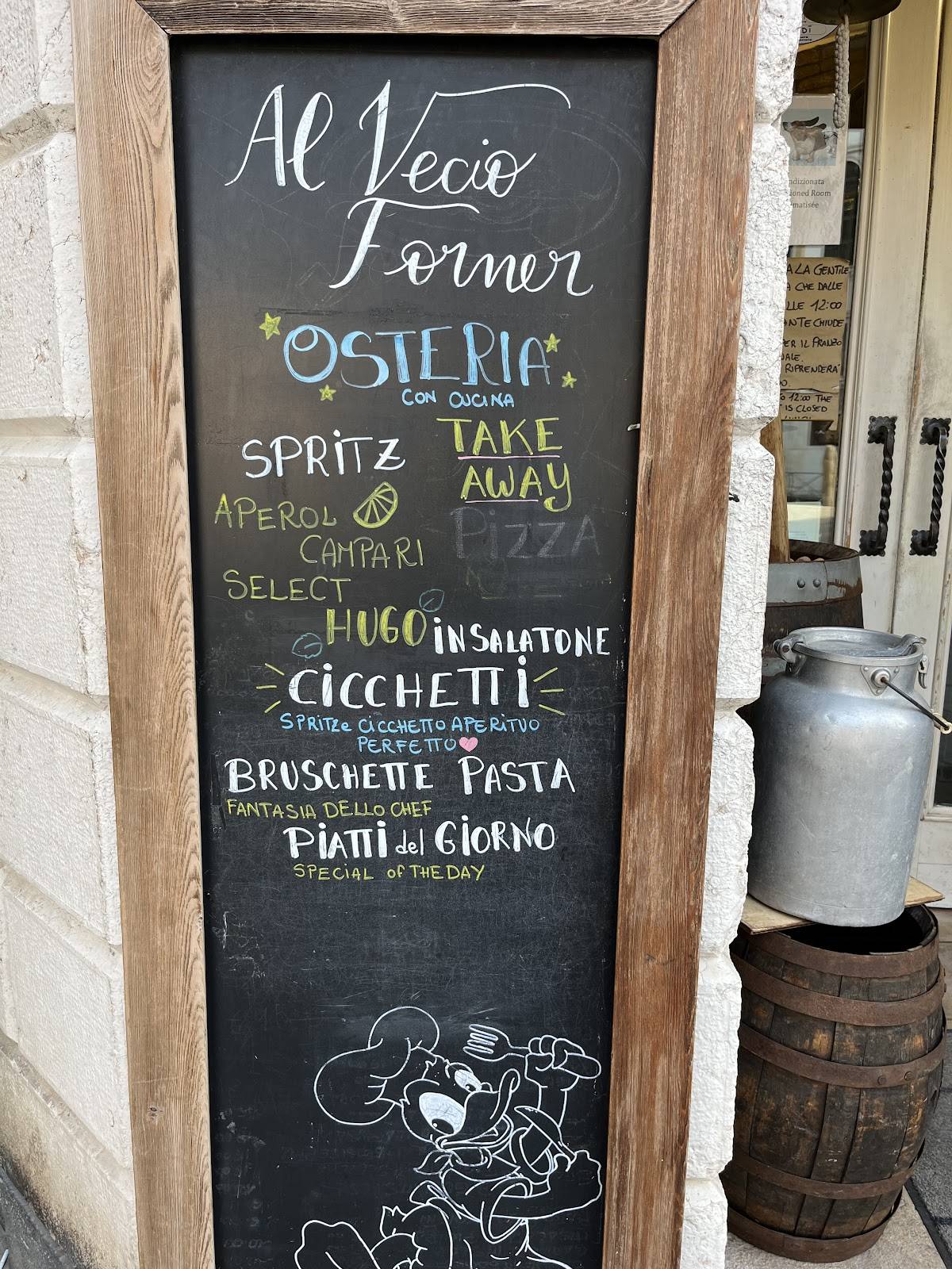 Menu di Al Vecio Forner 