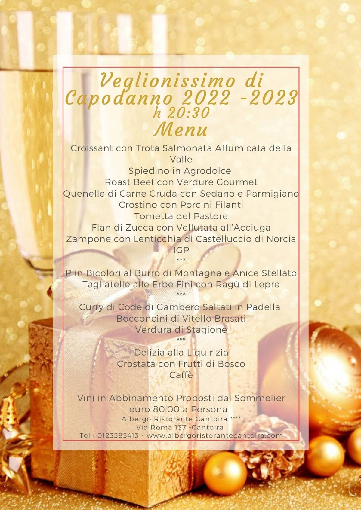 Menu di Albergo Ristorante Cantoira **** 