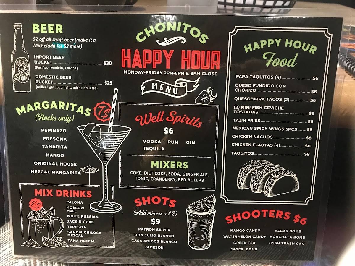 Chonitos Mexican Restaurant Menu