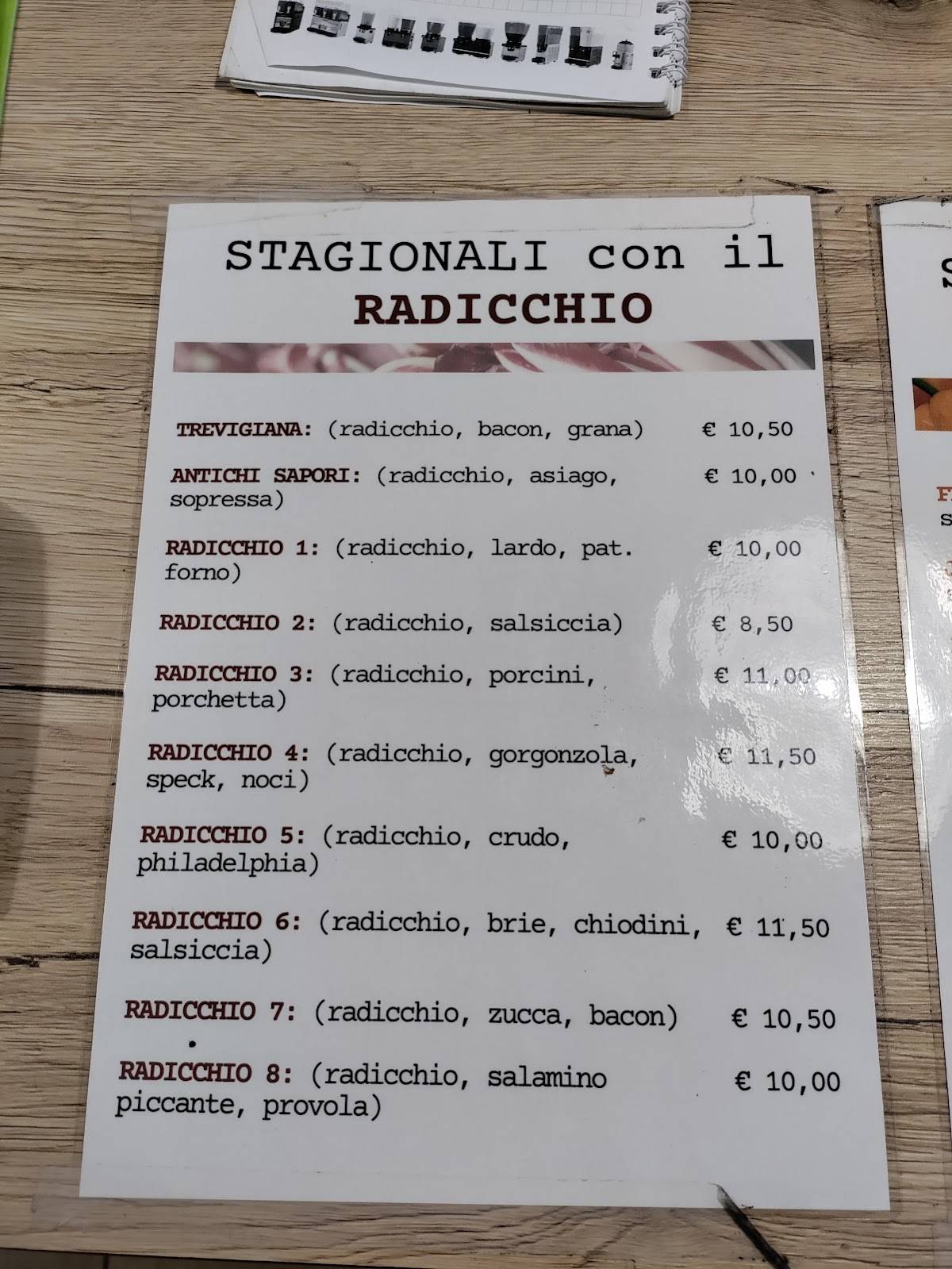 Menu di All'angolo Pizzeria d'Asporto Onara 