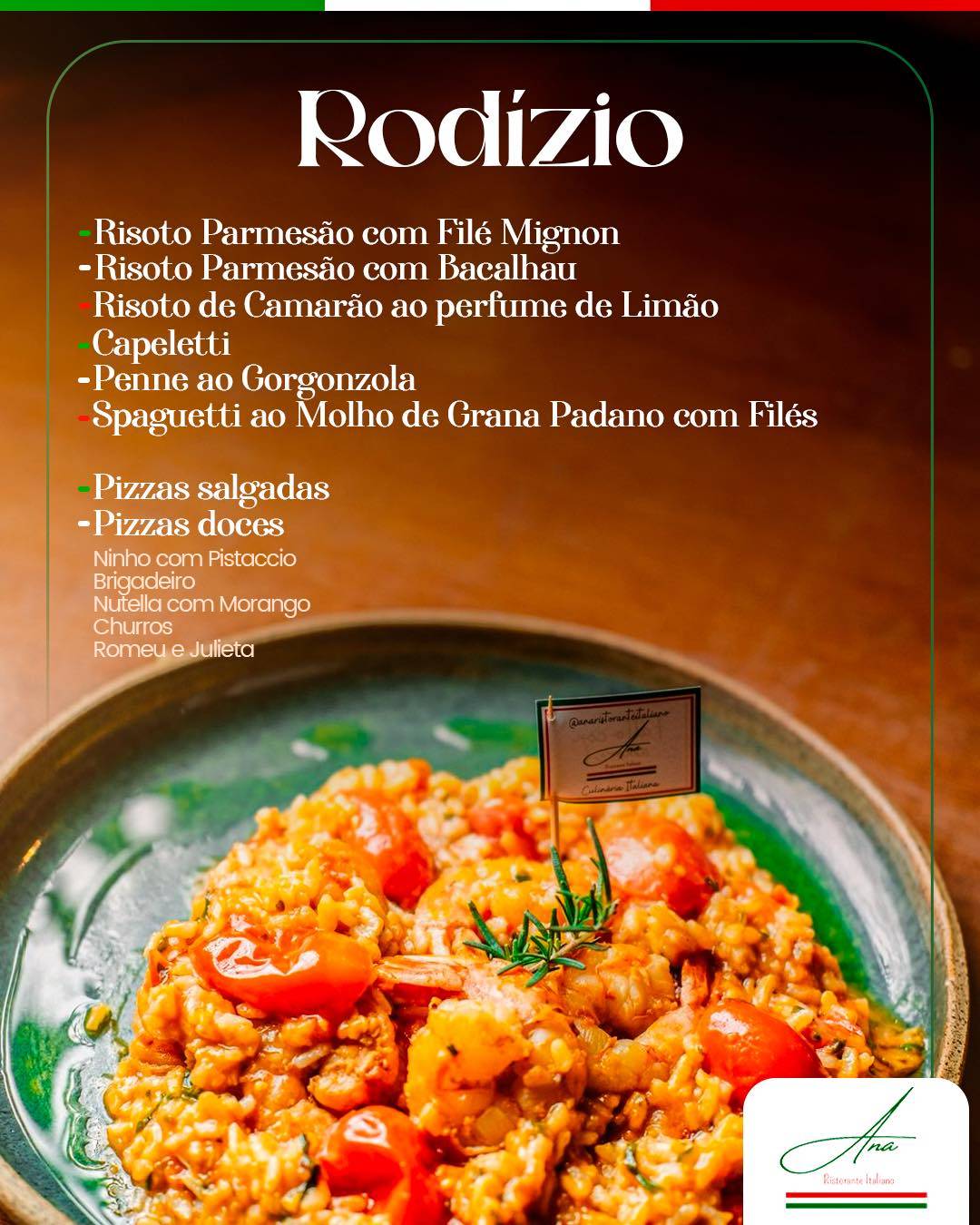 Ana Ristorante Italiano cardápio