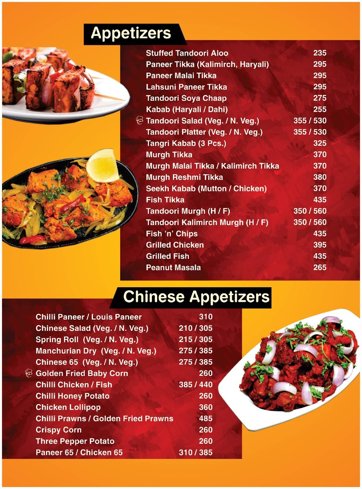 Anaicha's Food Joint menu