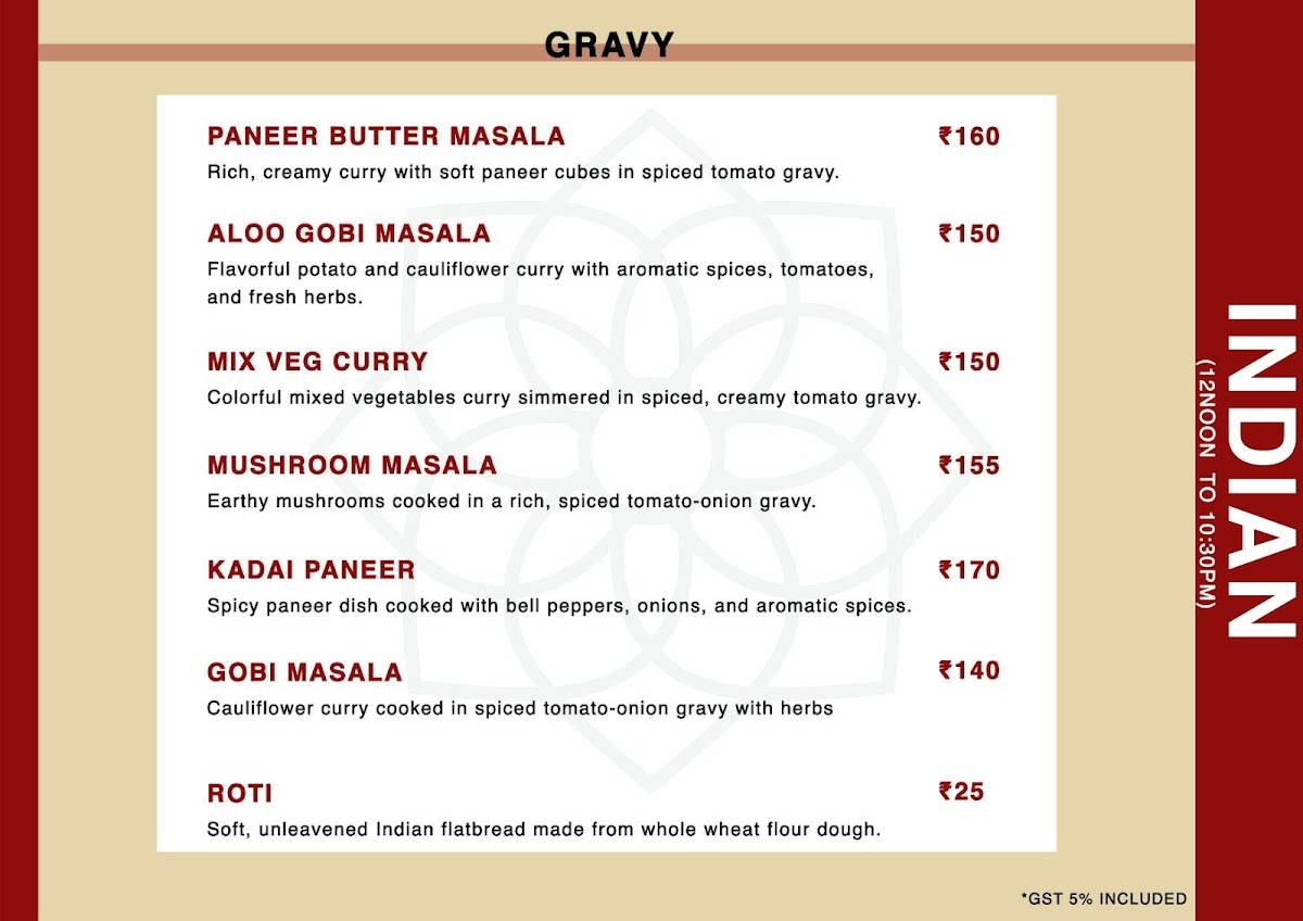 Anantam Pure Veg menu