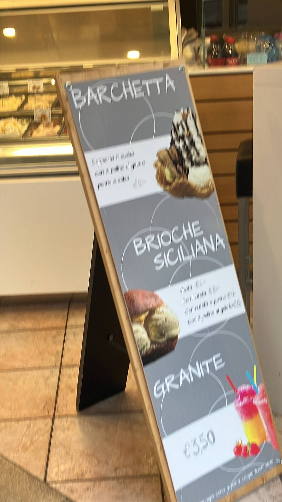 Menu di Angolo Gelato Grado 