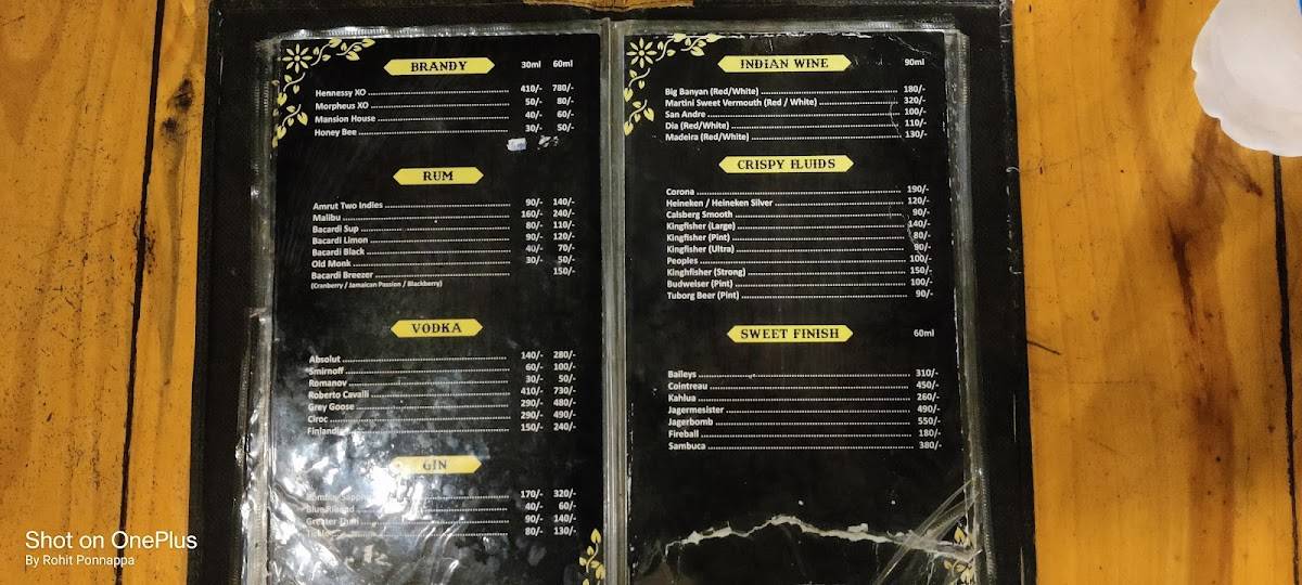 Anoshka Family Restaurant menu